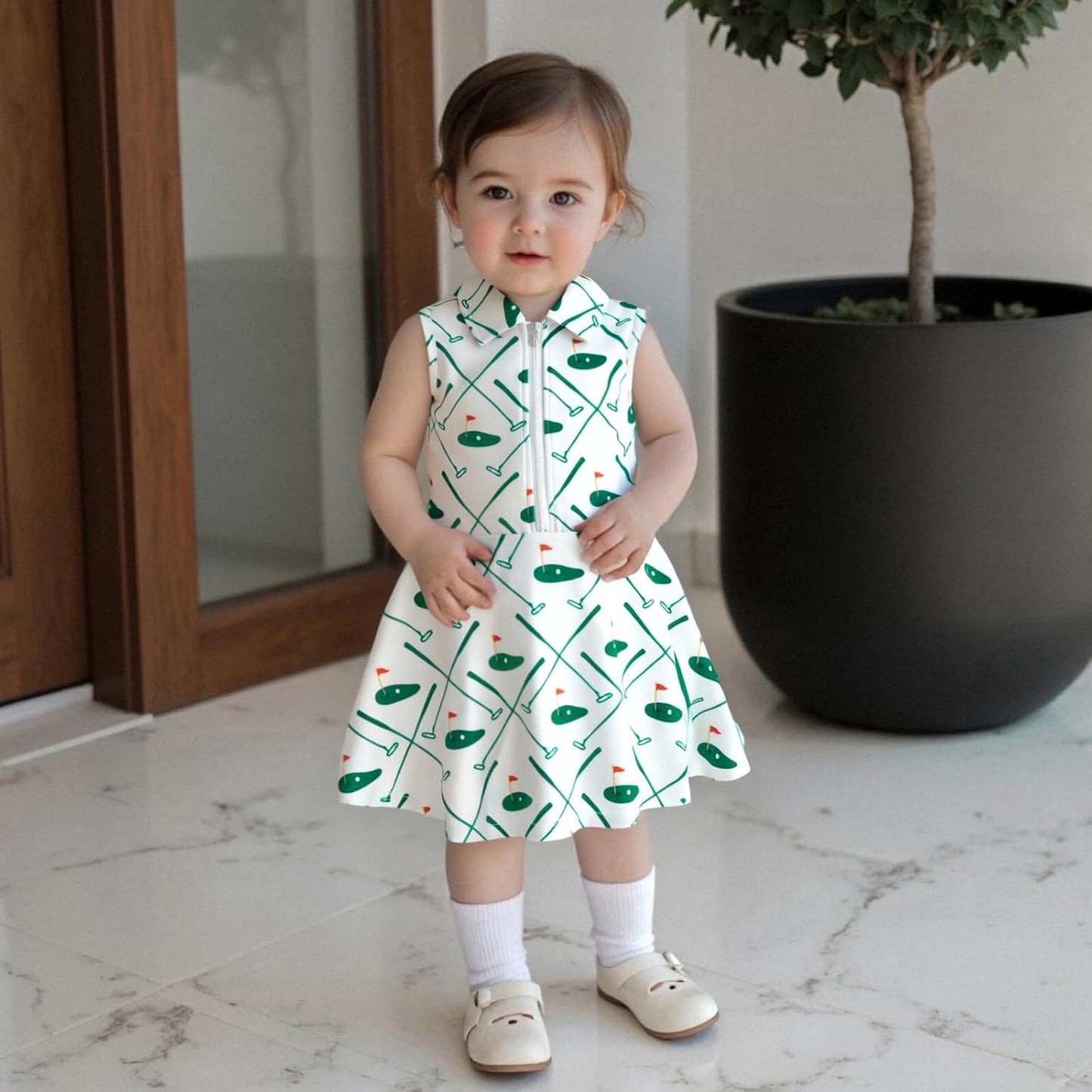 Little Girls Mardi Gras Outfit Toddler Sleeveless A Line Sun Dress Kids Zipper Party Dresses Spring Summer Clothes