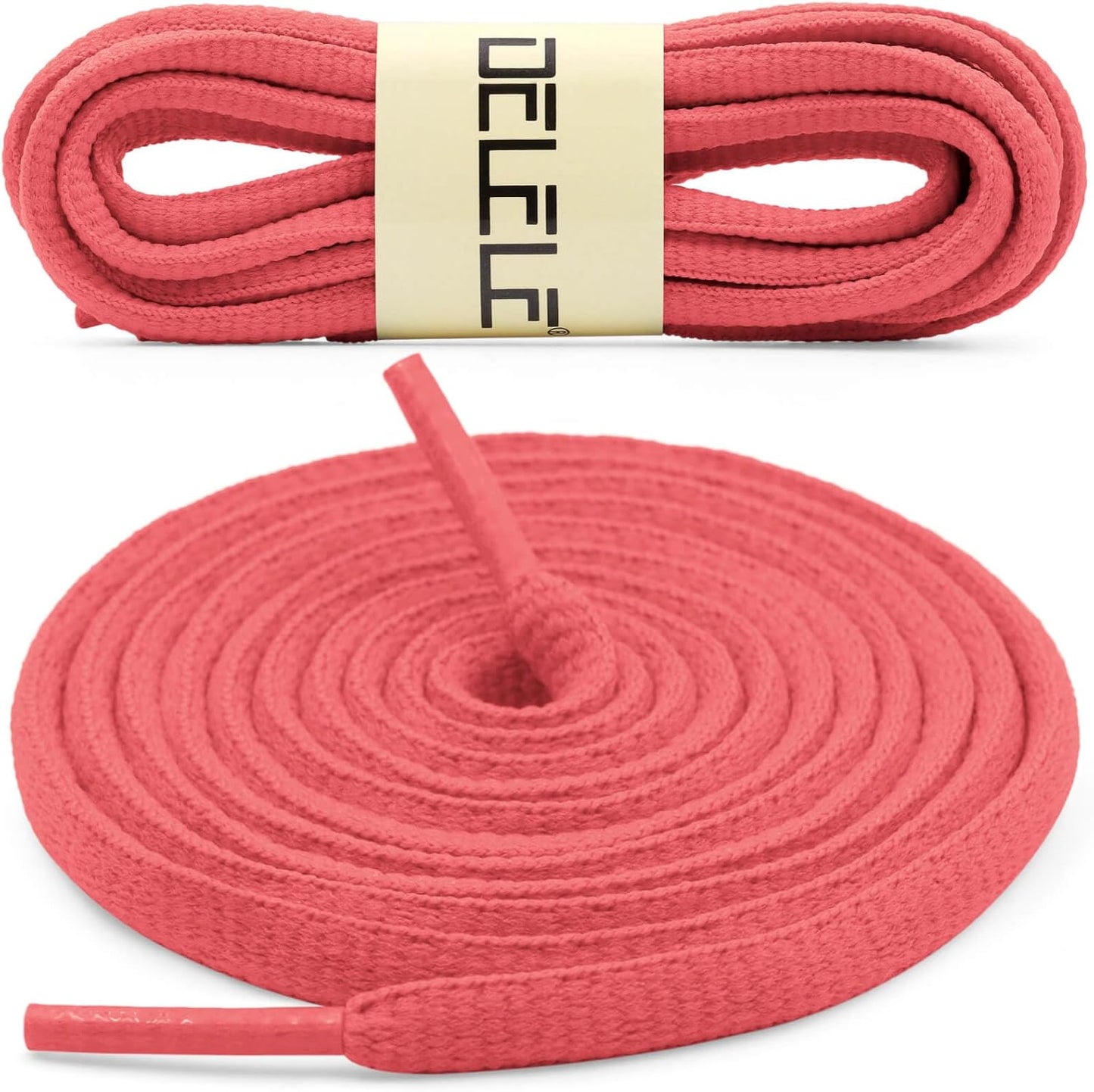 DELELE 2Pair Oval Shoes laces 42 Colors Half Round 1/4" Athletic ShoeLaces for Sport/Running Shoes Shoe Strings