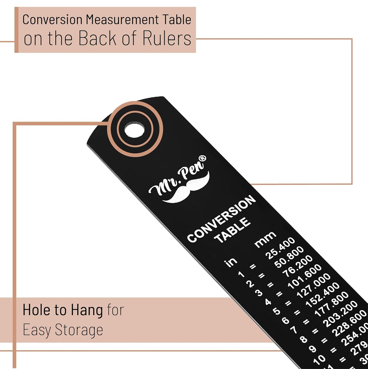 Mr. Pen- Steel Rulers, 2 Pcs, 6" and 12", Black, 6 Inch Ruler Metal Rulers, Small Metal Ruler 6 Inch Metal Ruler Thin Flat, Stainless Steel Ruler 12 Inch, Centimeter Ruler, Steel Ruler 12 Inch