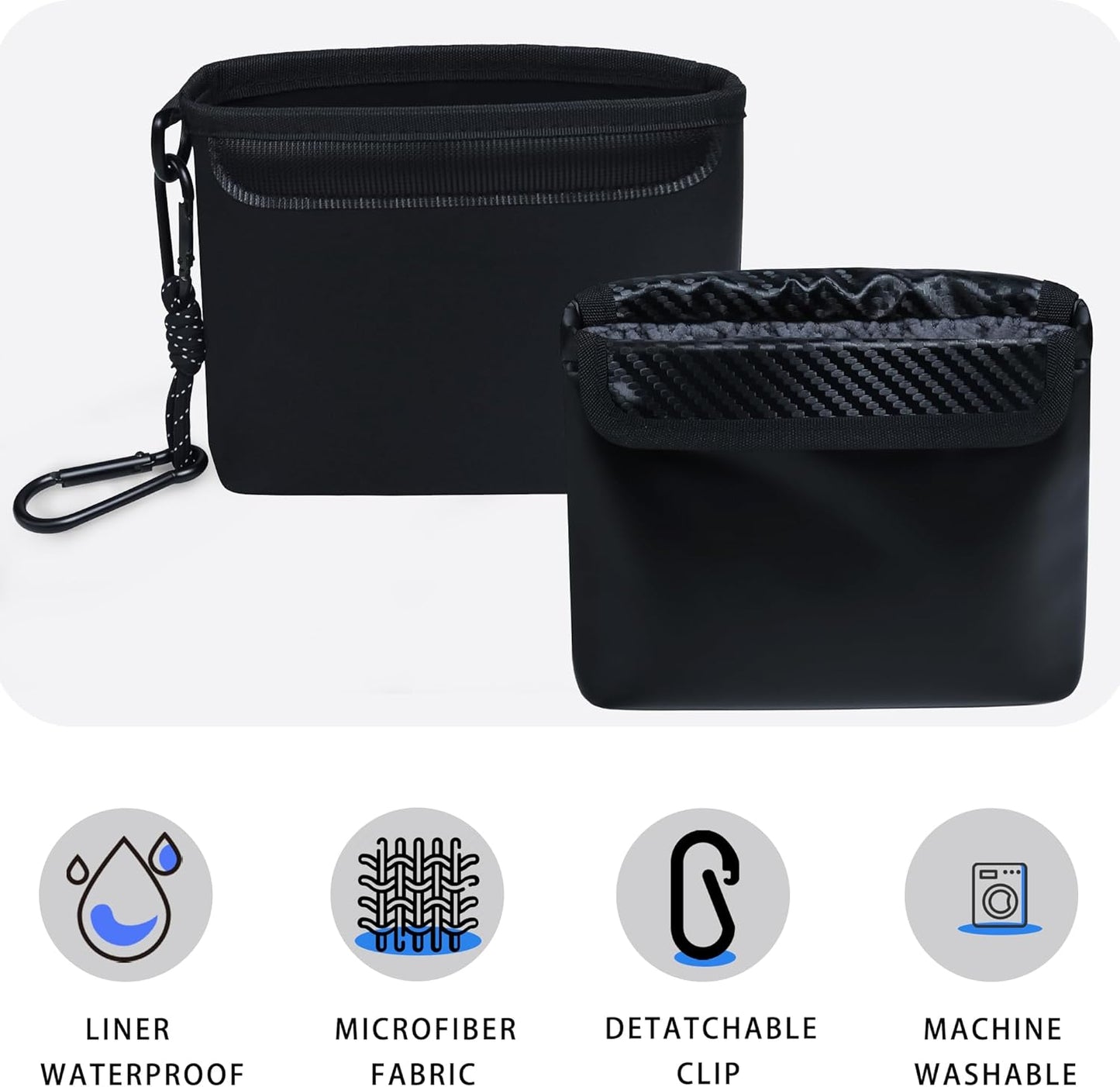 Golf Club Ball Cleaning Bag,Portable Waterproof Golf Club & Ball Cleaning Bag with Detachable Clip,Quick Dirt & Grass Removal, Compact Design for Golfers