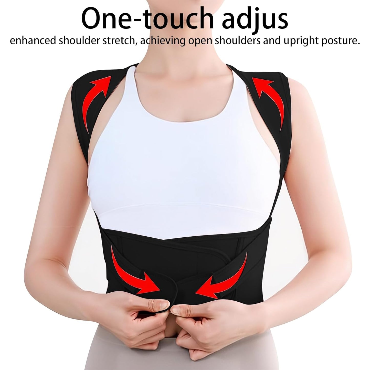 Back Brace Posture Corrector for Women and Men Shoulder Straightener Hunchback Adjustable Support Upper Comfy Correction Back Pain Relief Scoliosis Lumbar Spine Upgraded (Black, X-Large)