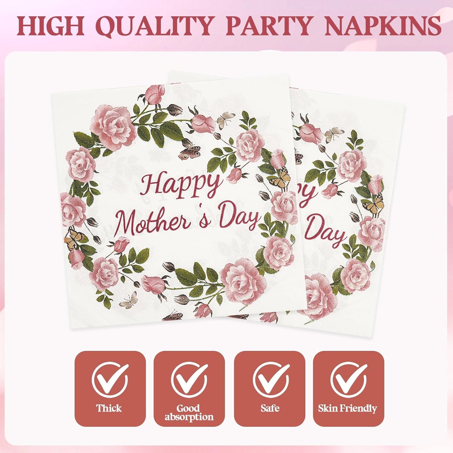 75PCS Happy Mother's Day Paper Plates and Napkins - Mothers Day Party Supplies Tableware Set for Best Mom Ever Flowers Theme Disposable Dinnerware for Mothers Birthday Party Favors