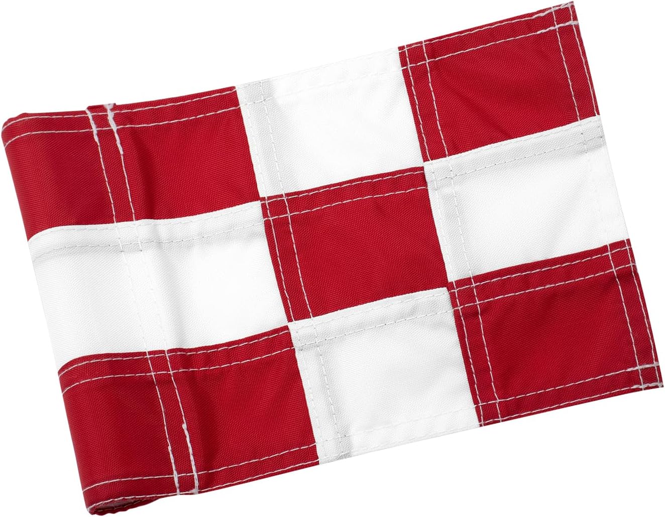 KINGTOP Checkered Golf Flag All 8x6 Inch – 420D Nylon, Tube Inserted – Mini Practice Putting Green Flags for Yard