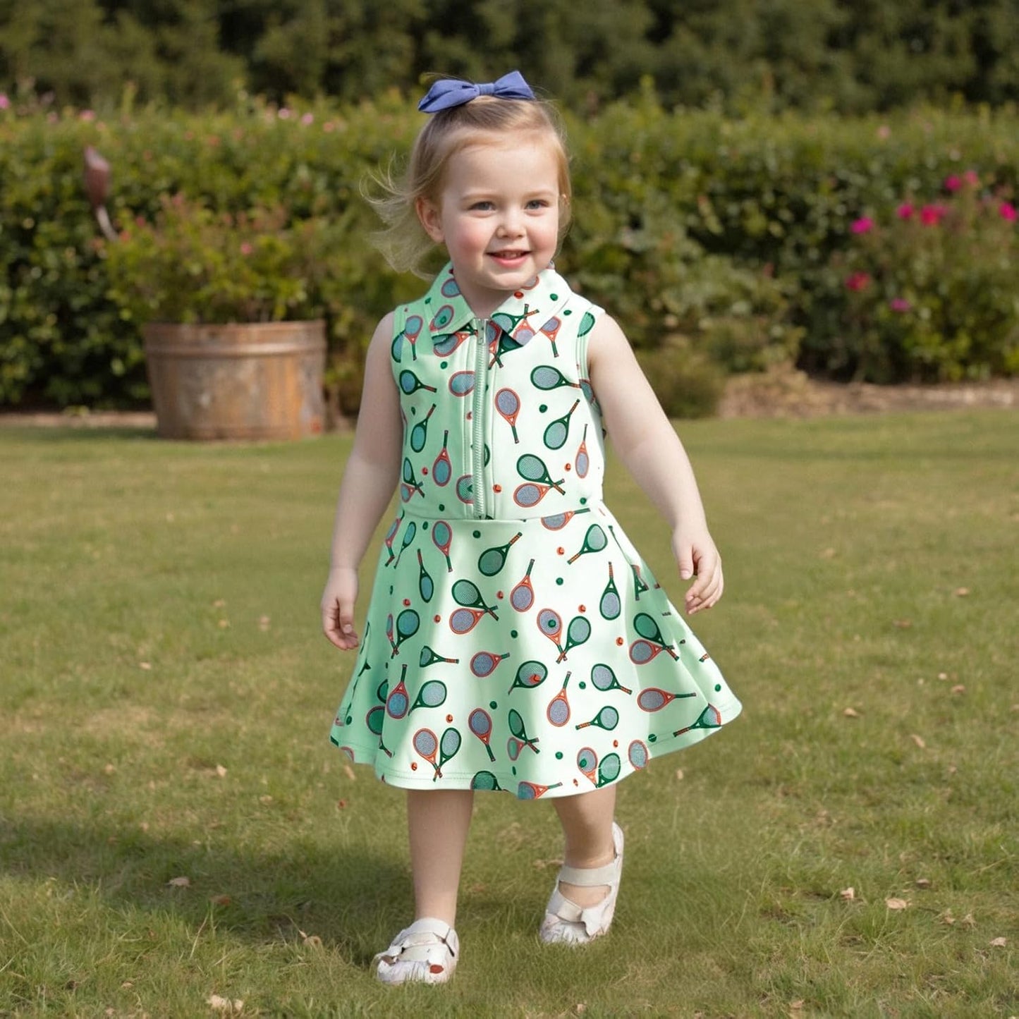 Little Girls Mardi Gras Outfit Toddler Sleeveless A Line Sun Dress Kids Zipper Party Dresses Spring Summer Clothes