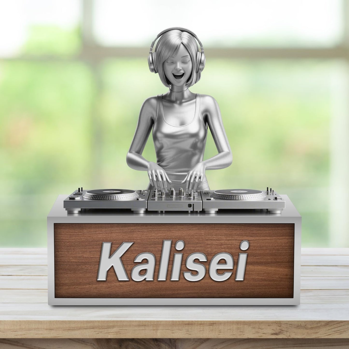 Custom DJ Name Desk Sign Personalized Acrylic DJ Desk Ornament Music Studio Decor Plaque Disc Player Hip-hop Singer Figurine Trinket Music Lovers Gift for Men Women