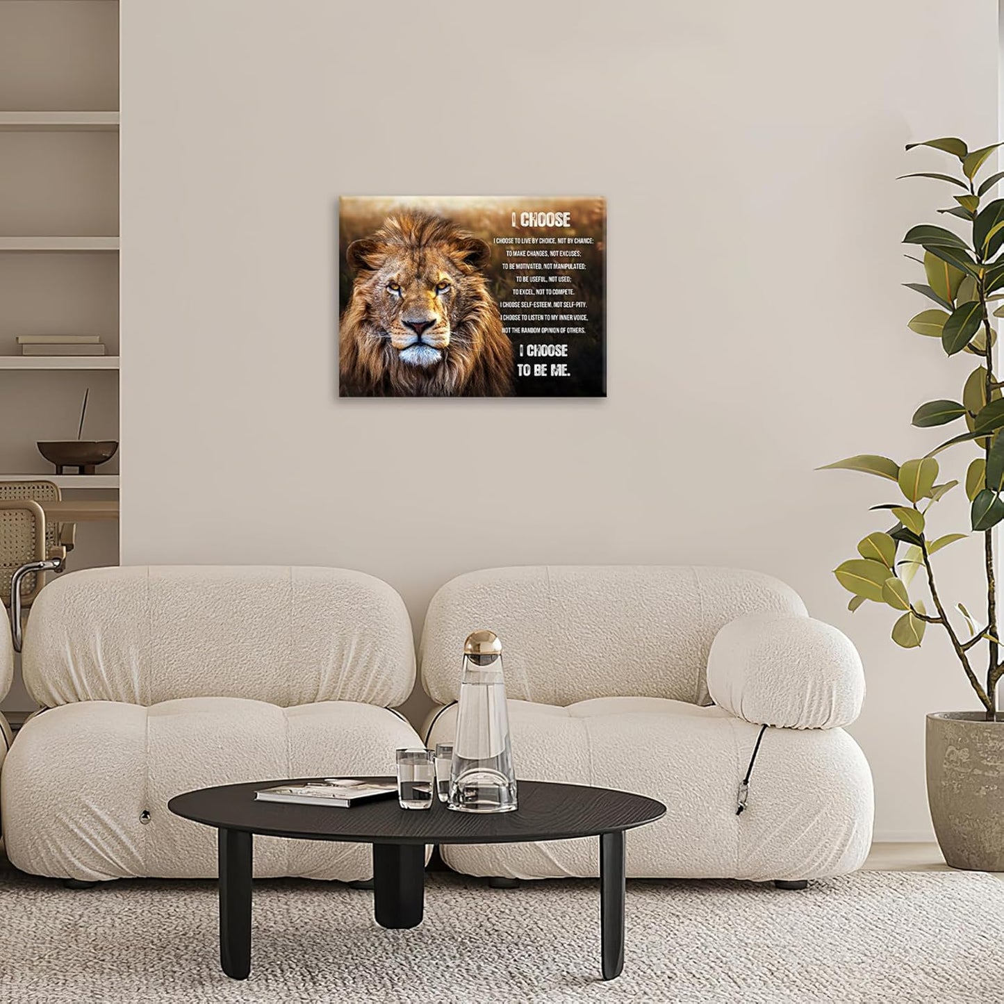 Lion Wall Art, Motivational Pictures Wall Decor God Says You Are Canvas Prints Framed Artwork Paintings Poster Home Office Decorations For Bathroom Bedroom Living Room Kitchen 24l X 20w