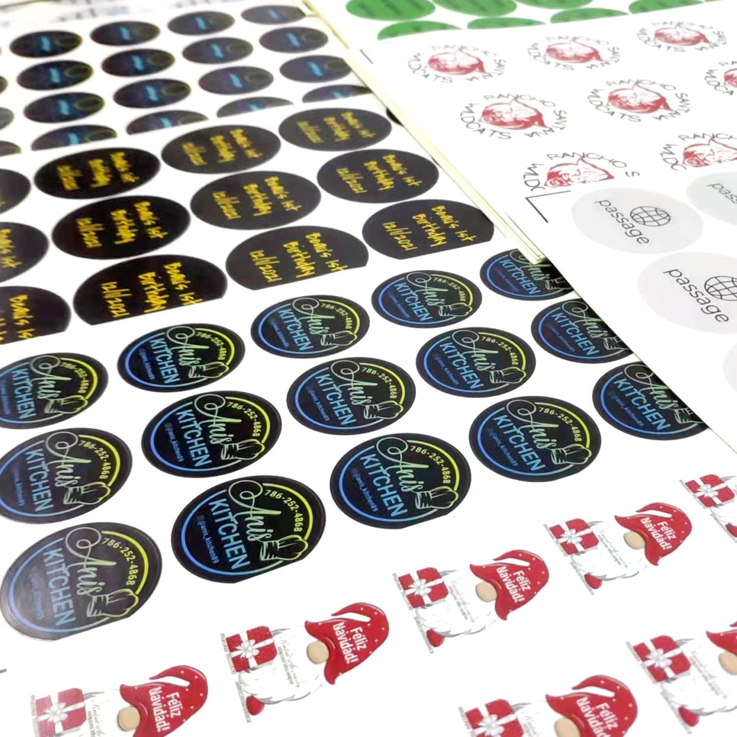 Custom Personalized Labels - 100-500 Stickers With Any Image, Logo, and Text for Business, Thank You Labels (Square, 2.5 Inch)
