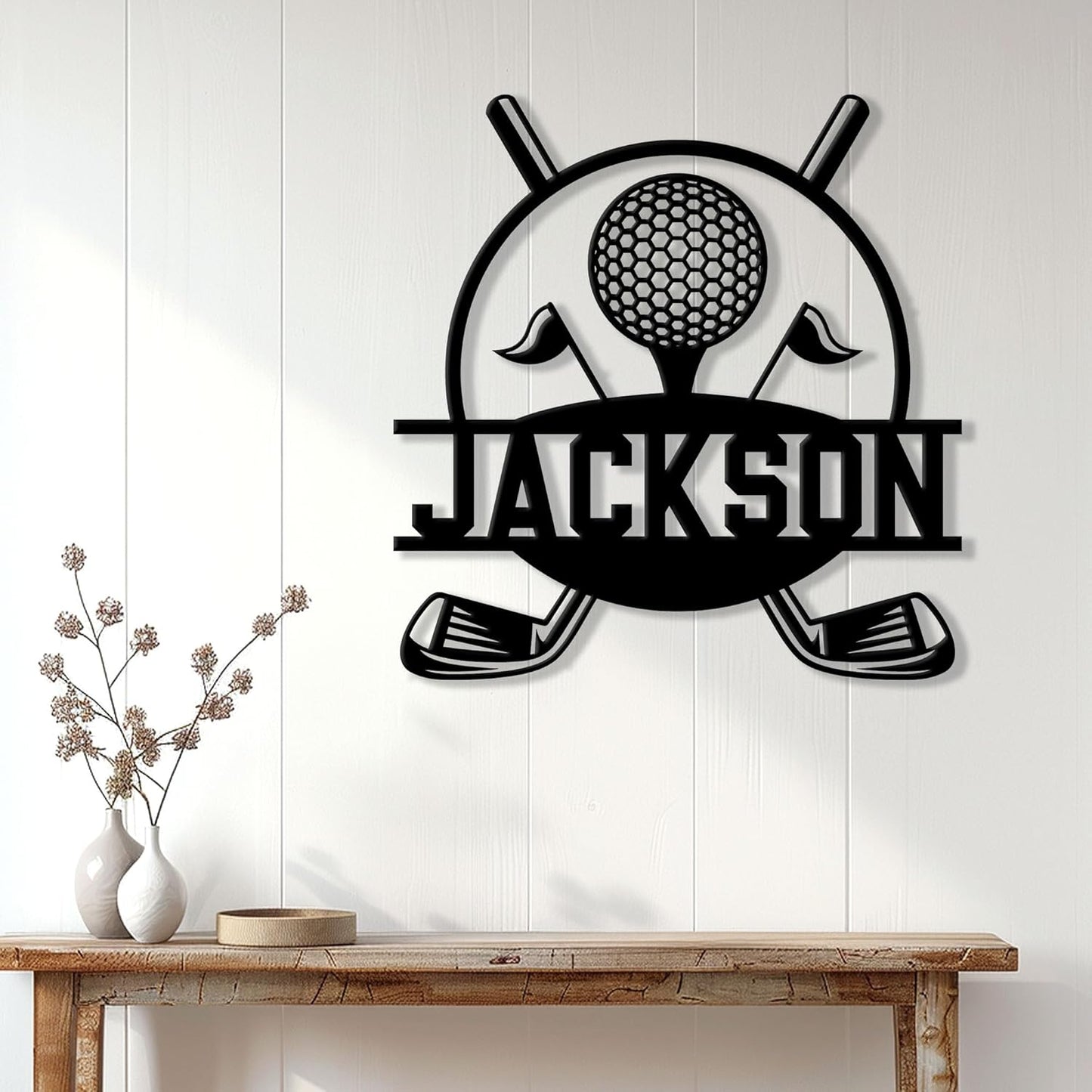 Personalized Golf Metal Sign – Custom Golfer Name Wall, Fence, Yard, Porch, Patio, Home, Office, or Clubhouse Decor – Gift for Dad, Mom, Husband, Wife, Son, Daughter on Birthday or Holiday