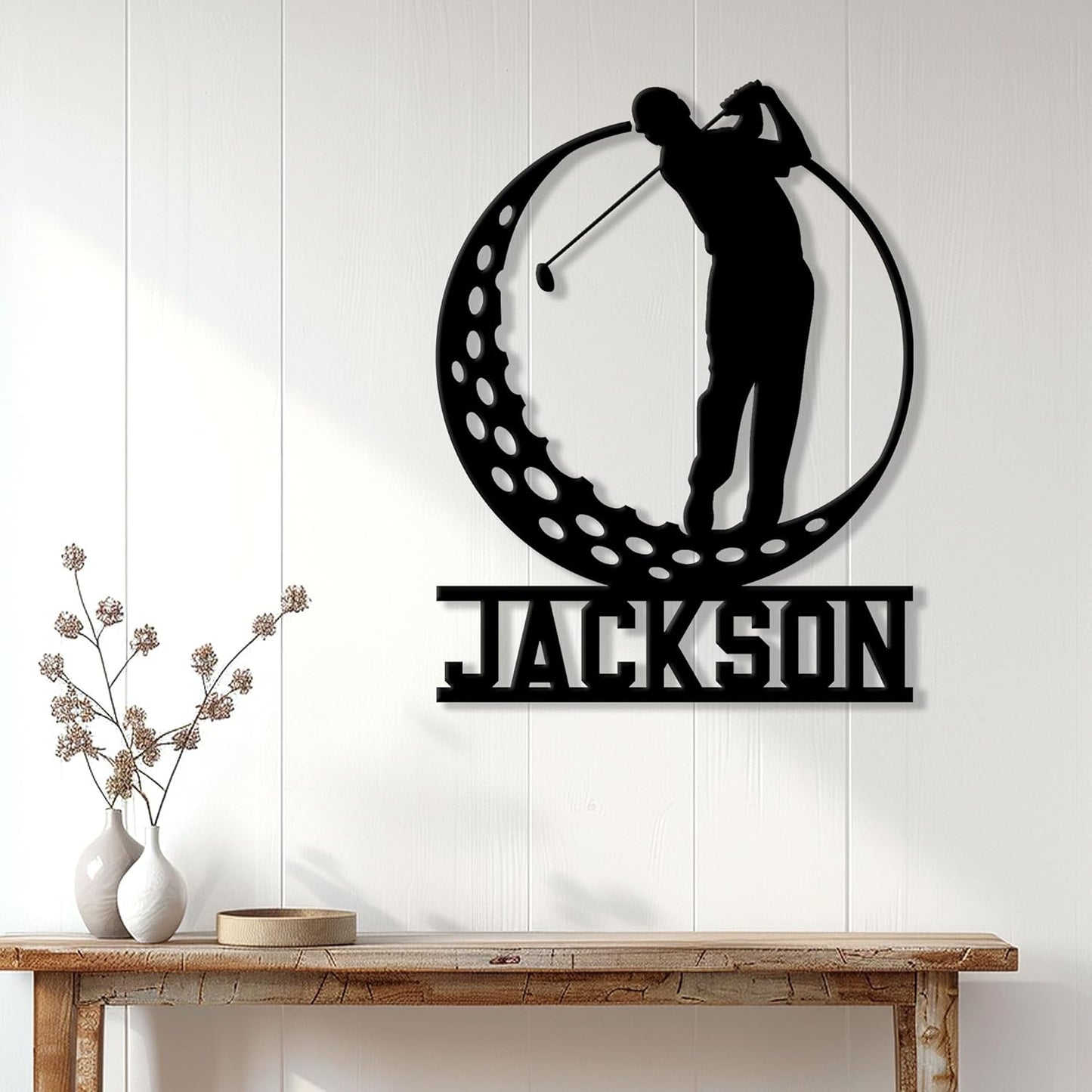 Personalized Golf Metal Sign – Custom Golfer Name Wall, Fence, Yard, Porch, Patio, Home, Office, or Man Cave Decor – Gift for Dad, Husband, Boyfriend, Son, or Golf Lover on Birthday or Holiday