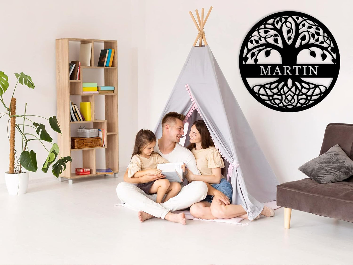 Personalized custom tree of life metal name tags, custom metal name signs, customize gifts for family and friends