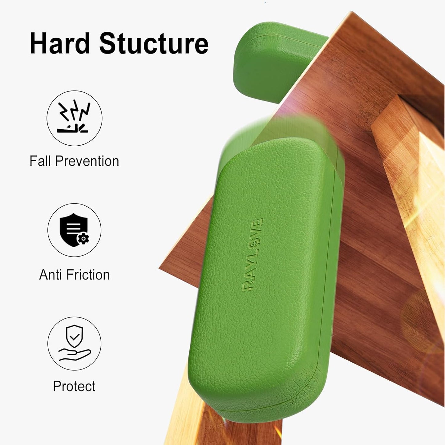 RayLove Glasses Case Hard Shell Eyeglass Case with Cleaning Cloth, PU Leather Protective Eye Glass Cases Fits Most Sunglasses