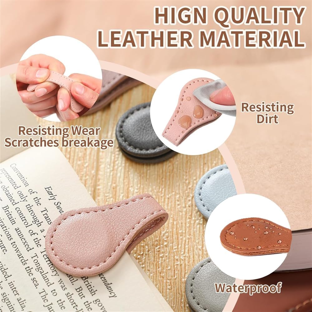Personlized Magnetic Leather Bookmarks with Initials, Customized Book Marks Clip 26 Letters Bookmark for Reading Women, Men, Kids,Cute Book Markers Meaningful Gift for Book Lovers (Red, Y)
