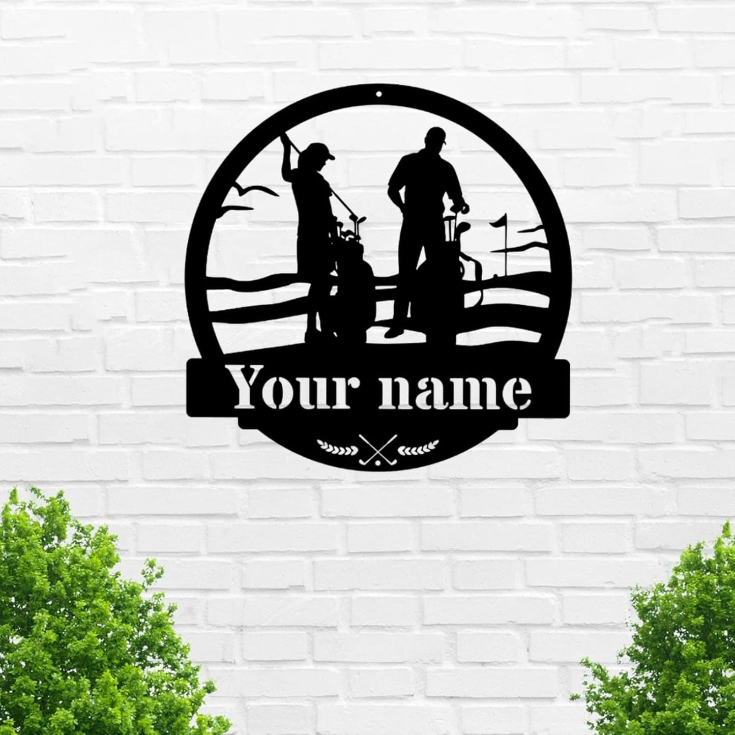 Custom Golf Metal Wall Sign - Personalized Golf Metal Wall Art - Golf Metal Wall Decor - Personalized Name Sign - Sports Lovers - Couple Golfer Gifts