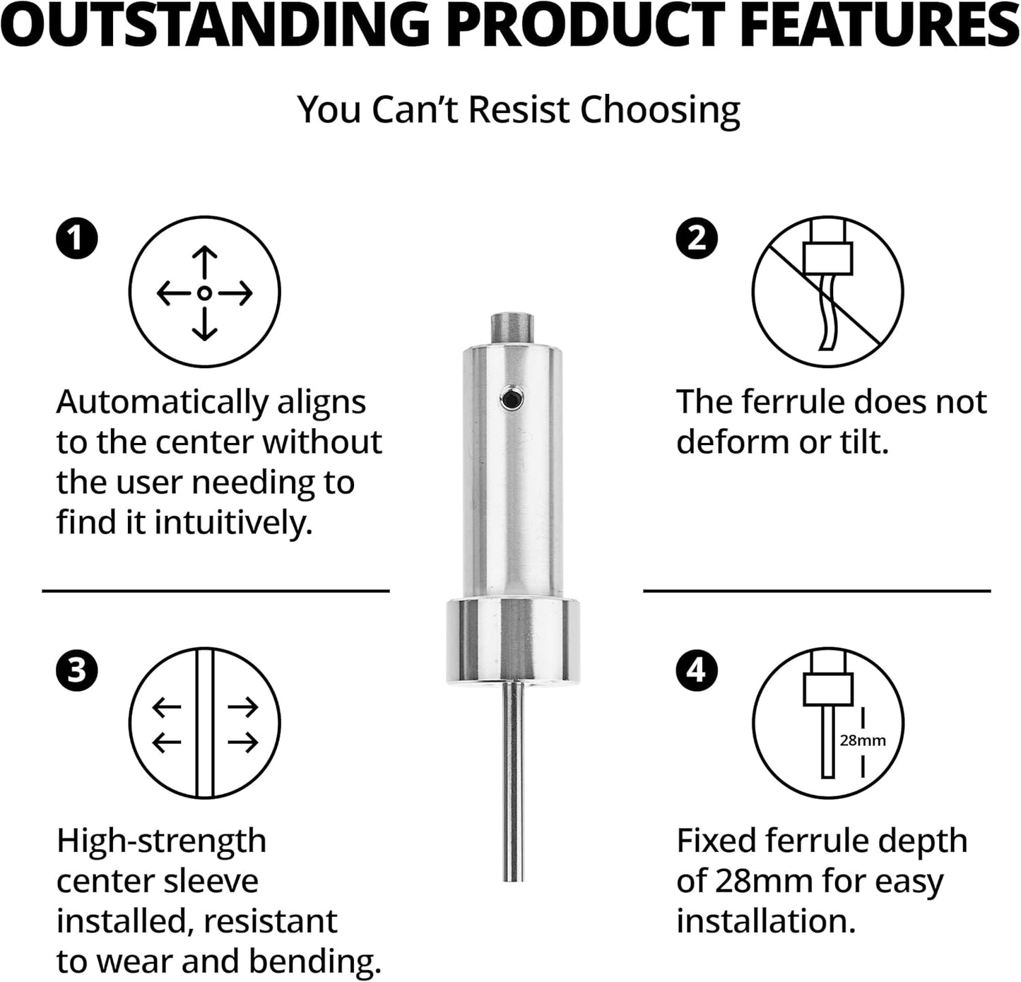 Automatic Precision Golf Shaft Ferrule Installer - Collared Ferrule Alignment Tool (Ensures Perfect Centering), Compatible with Callaway and All Major Brands