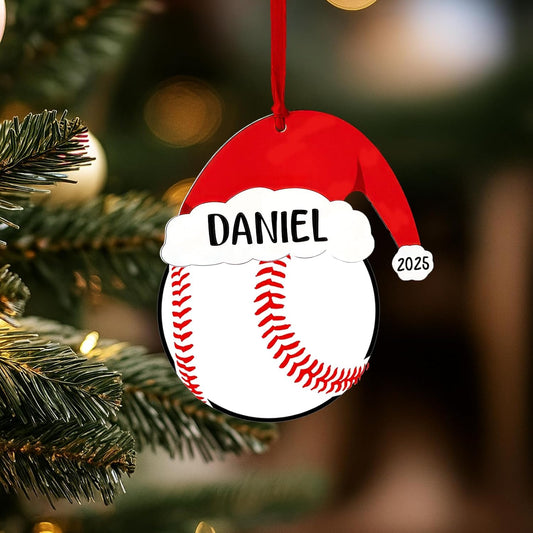 Personalized Baseball Christmas Ornaments 2025, Baseball Ornaments for Christmas Tree, Team Ornament, Custom Coach Gifts, Hanging Decor, Gifts for Sports Lovers Boys, Xmas Gift 2025