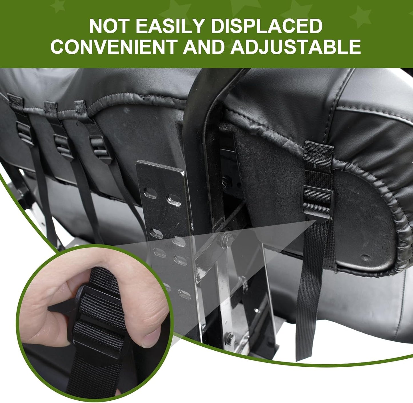 NOKINS Leather Front Golf Cart Seat Covers Fit EZGO TXT 1994-2013/EZGO RXV OEM Ordinary Front Seat Cushion,Smooth and Simple Style,No Stapler,Golf Cart Vinyl Waterproof Replacement Seat Cover, Black