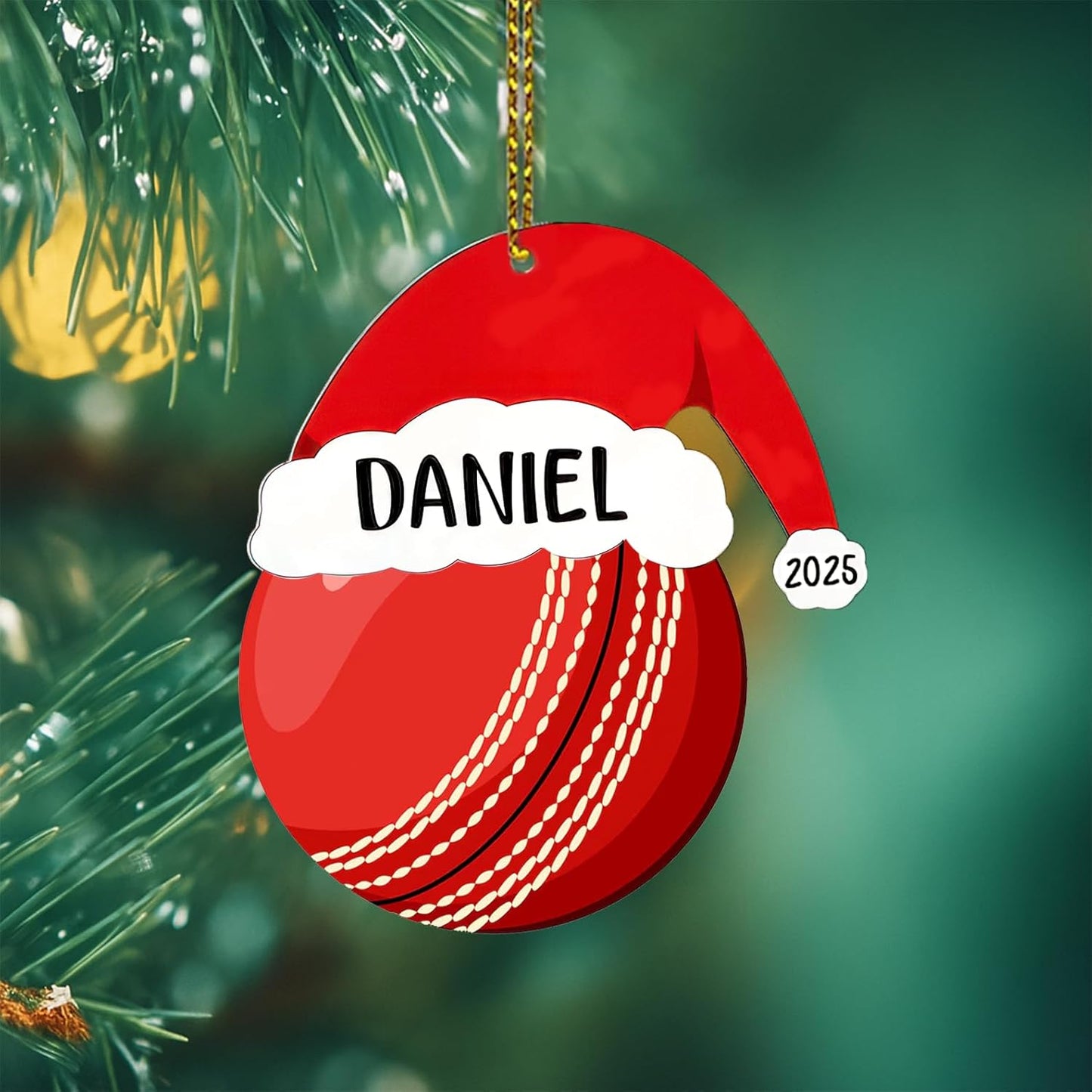 Personalized Cricket Christmas Ornaments 2025, Custom Cricket Ornament with Name, Team Ornament, Custom Coach Gifts, Christmas Tree Decorations, Gifts for Sports Lovers Boys, Xmas Gift 2025