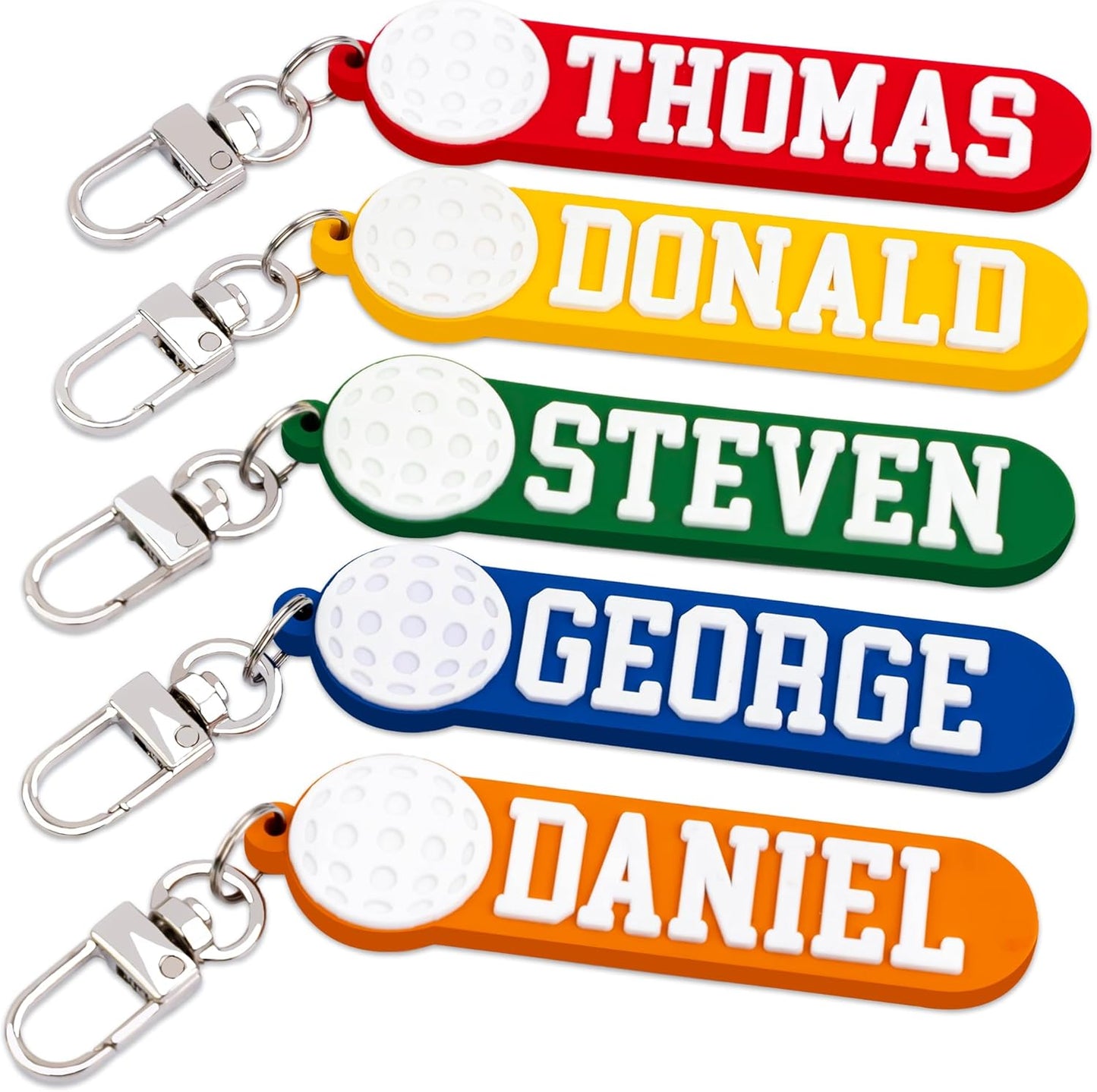 Personalized Sports Golf Keychain – Custom Name Tag, Bag Tag, Luggage Tag – Gift for Kids, Coaches, Teams