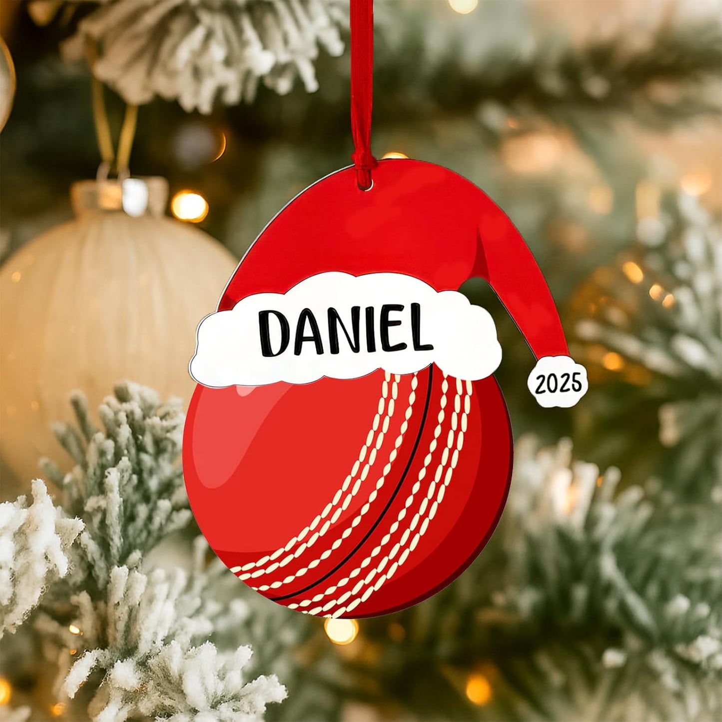 Personalized Cricket Christmas Ornaments 2025, Custom Cricket Ornament with Name, Team Ornament, Custom Coach Gifts, Christmas Tree Decorations, Gifts for Sports Lovers Boys, Xmas Gift 2025