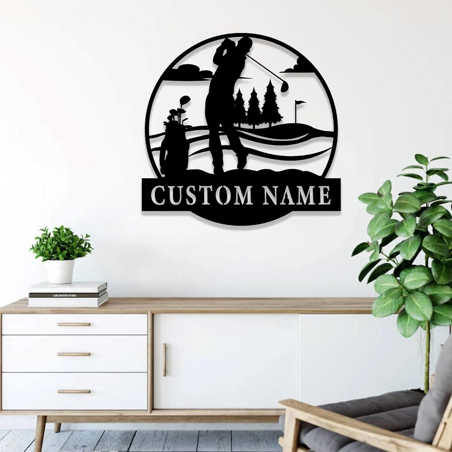 Custom Golf Metal Wall Art, Golf Sign, Personalized Golfer Gift, Gift for Men, Mancave Decor, Golf Metal Wall Hangings, 8-24 Inch