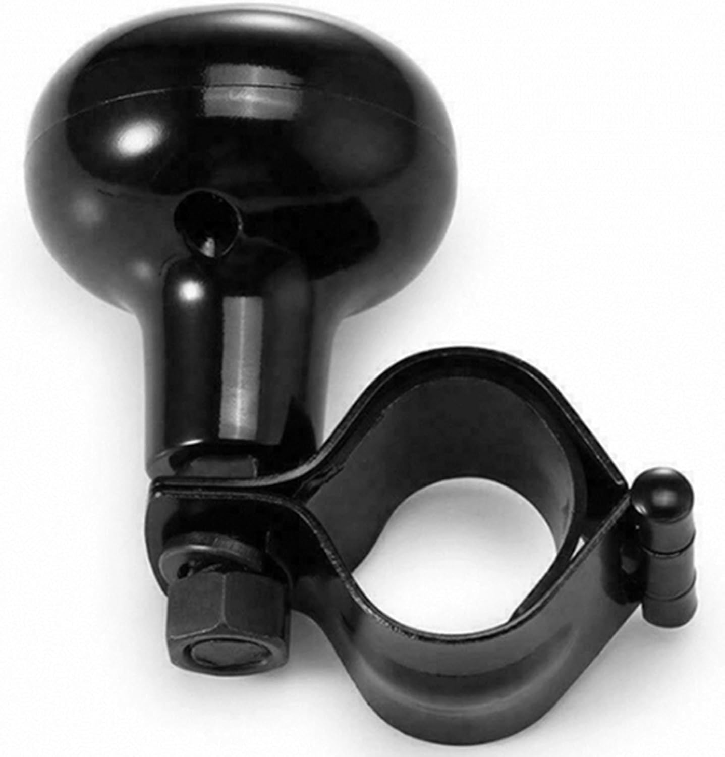 Riloer Steering Spinner Non-Slip Silver Chrome 360-Degree Knob