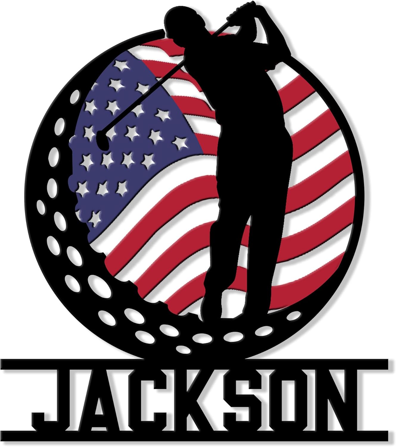 Golf Metal Sign – Custom Name Wall Decor for Porch, Yard, or Bedroom – Unique Gift for Dad, Mom, Golf Enthusiast, Son, Daughter, or Coach on Birthday or Golf Event