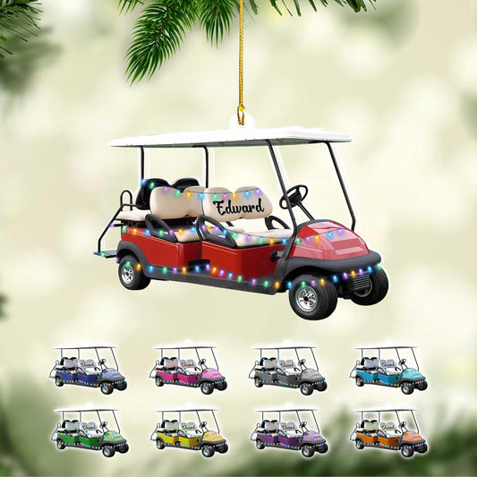 Personalized Golf Ornaments for Christmas Tree 2025 Custom Golf Christmas Ornament Golfing Bag Ornament Sports Golf Cart Ornaments Gift for Golfer Bag Golfing Lovers Hanging Decoration (G20)