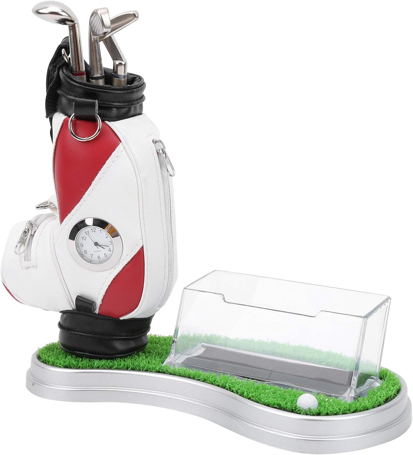 WBTY Bag Pen Holder with Clock Card Case Kit for Desk Decoration Golfer Fans