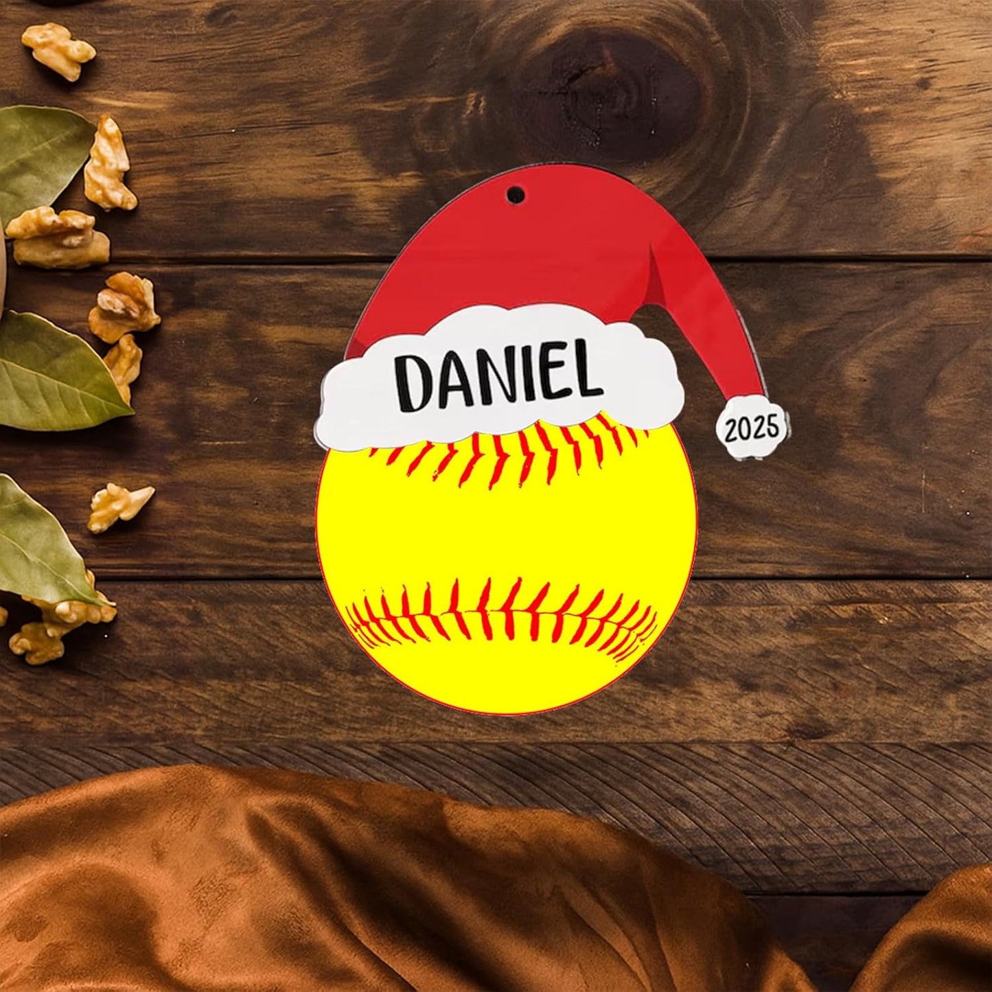 Personalized Softball Christmas Ornament 2025, Custom Christmas Tree Ornaments with Name, Team Ornament, Softball Coach Gift, Hanging Decor, Gifts for Sports Lovers Boys, Xmas Gift 2025