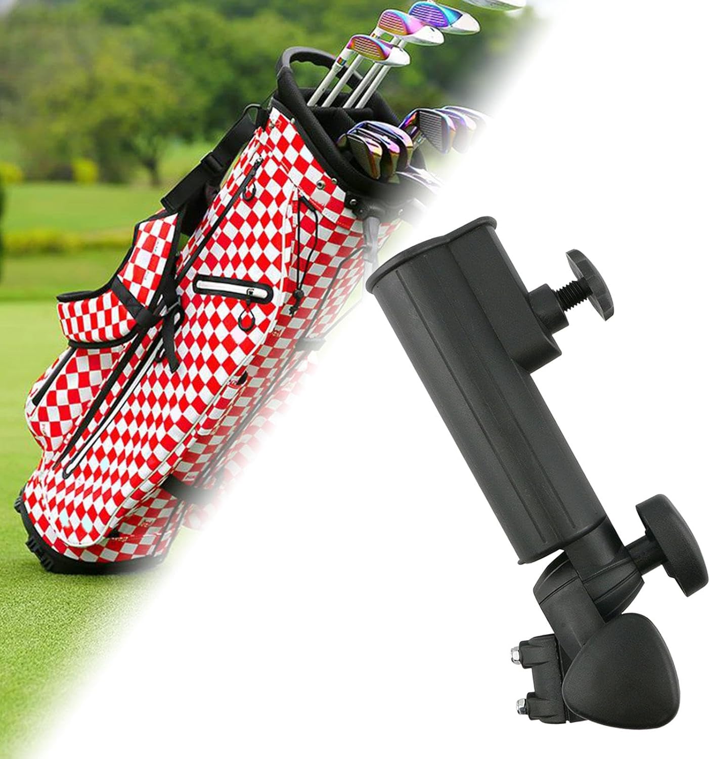 Golf Cart Umbrella Holder Clamp Mount Umbrella Clip Windproof Lightweight Universal Adjustable Angle for Fishing, Bike, Beach Chair, Training