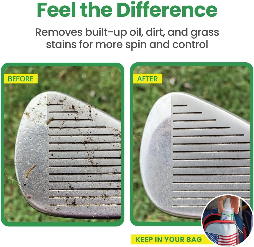 Brampton Golf Grip Cleaner, Works on Balls & Club Head Grooves, Restores Tackiness, Removes Dirt & Oil, Grip Spray for Golf, Tennis, Baseball, Football, & More, No PFAS or Ammonia, 4oz