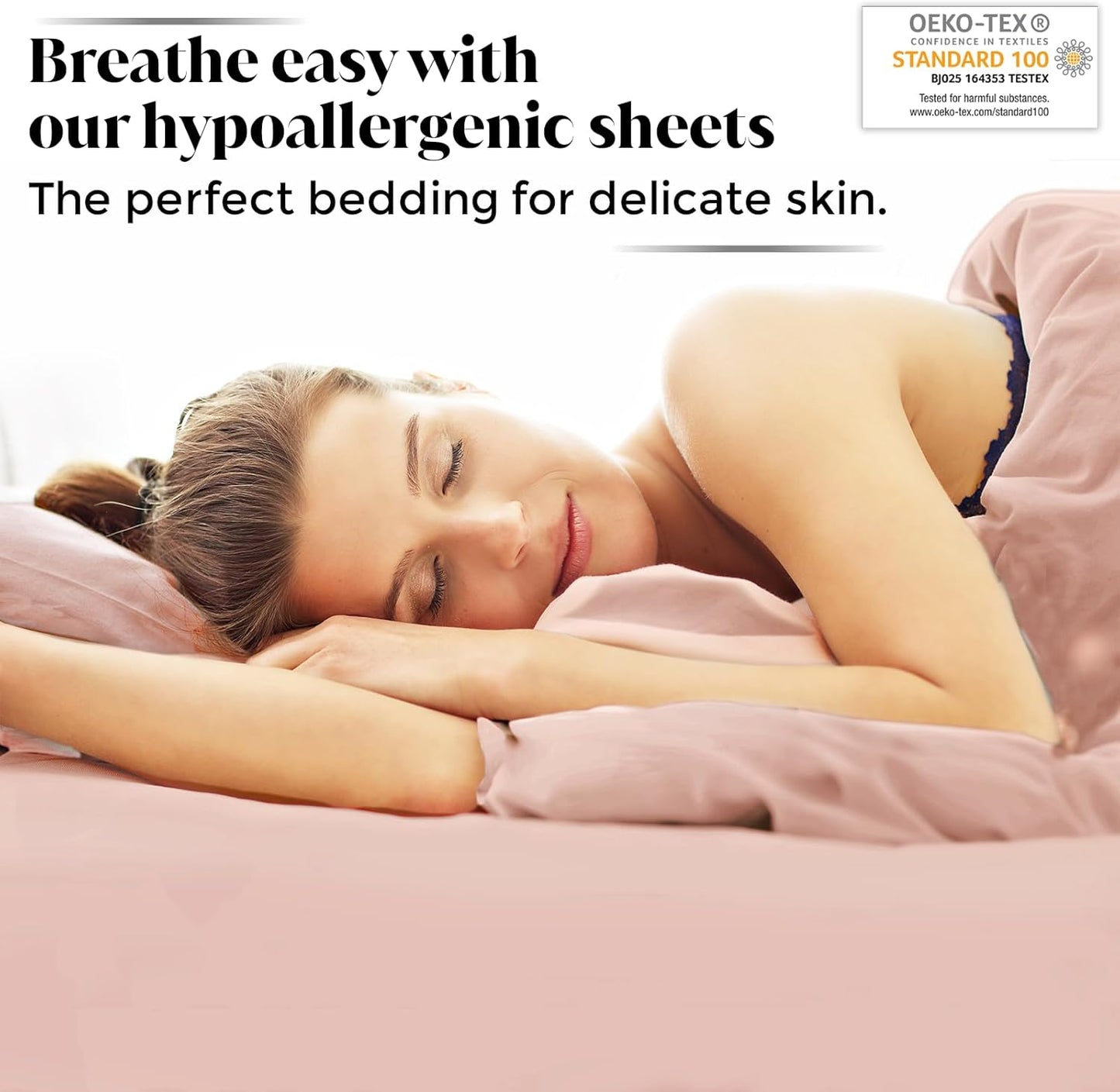 Luxury Bamboo Market | King Envelope Pillowcase Set | 100% Viscose Made from Bamboo | Organically Grown | Ultra Soft | Cooling | 2pcs [Rose Quartz]
