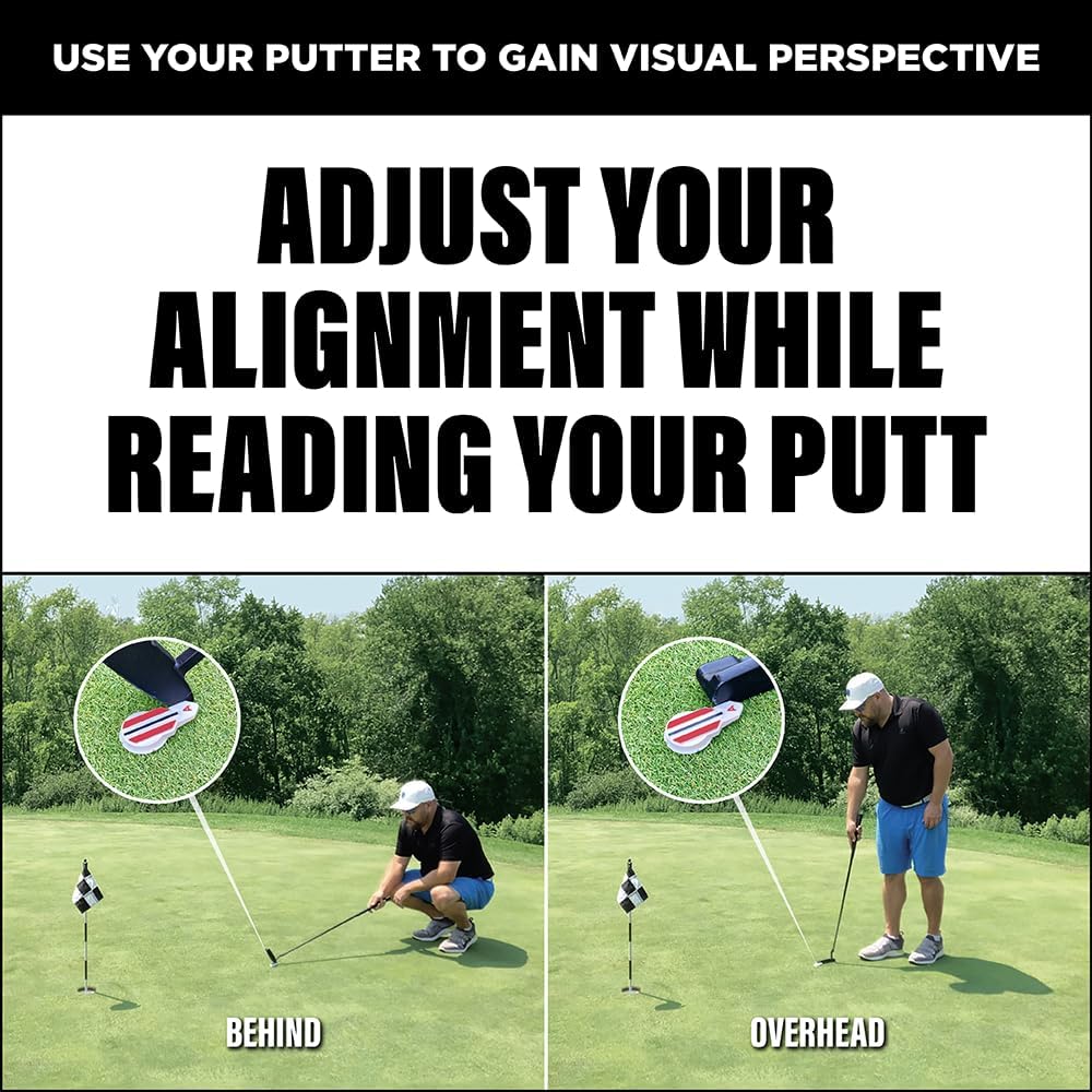 Putting Alignment Aid Tool - Golf Ball Marker - Rotate to Aim - Golf Gift Accessory for Men & Women Golfers - USGA Compliant
