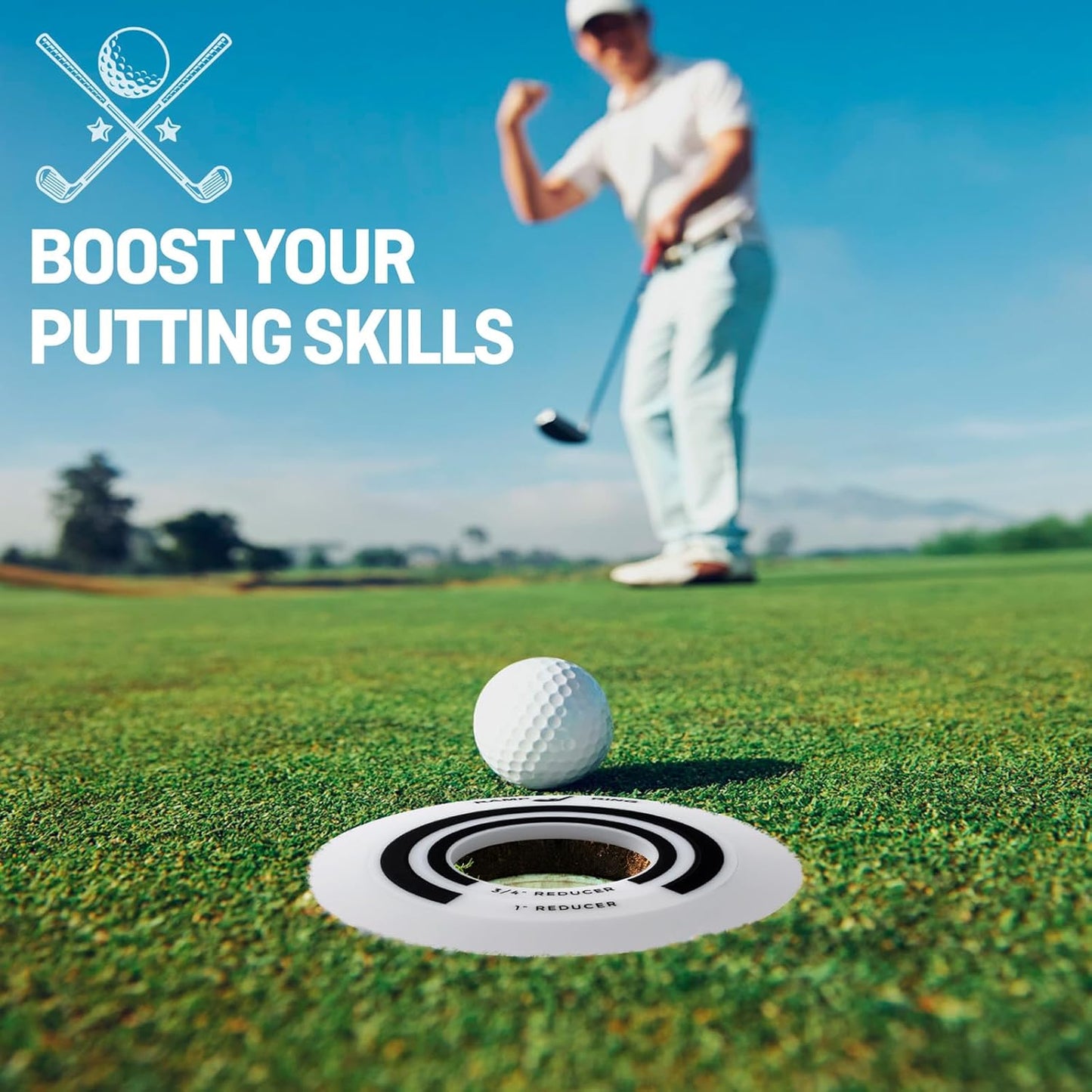 Golf Putting Ring Set, Usable for Green Indoor and Outdoor Putting Practice， Improve Your Shorter Putting Skills and Increase Confidence, Golf Gifts for Men & Women