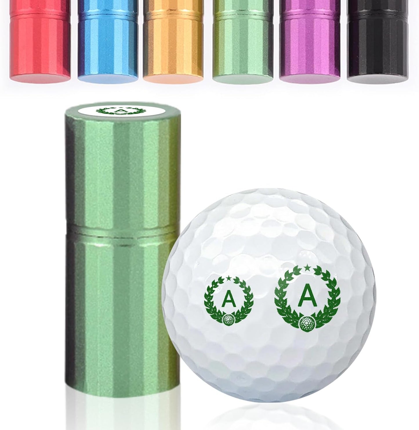 Golf Ball Stamp with Ink Personalized - 24 Design Options - Custom Golf Ball Marker Stamp,Custom Name & Design Stamper for Golfers, Golf Accessories