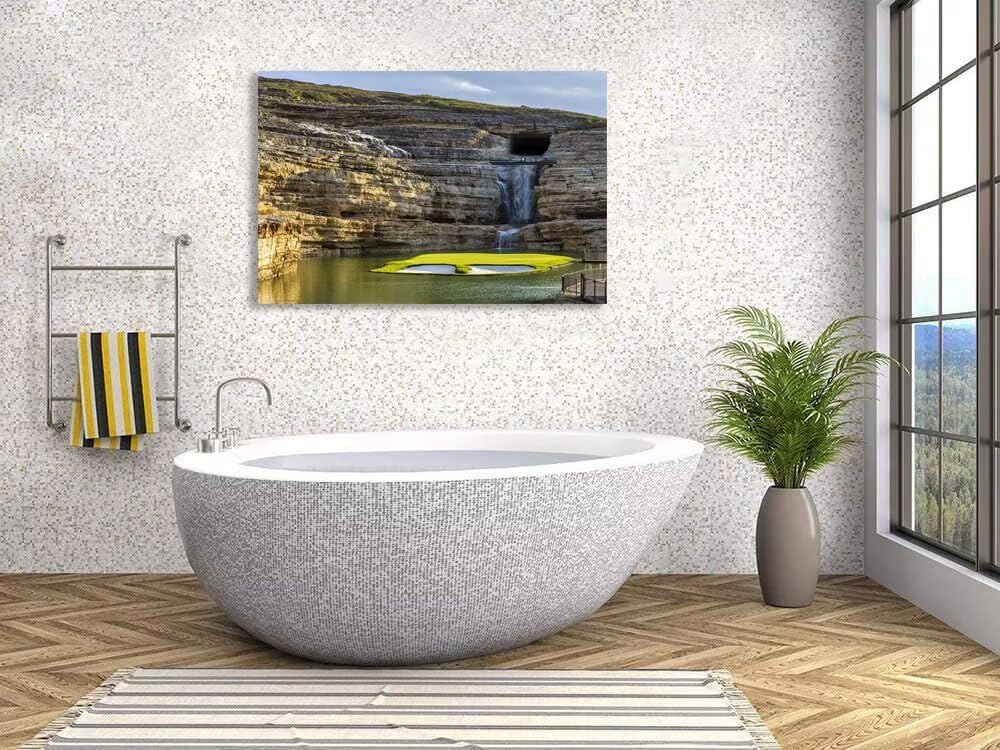 chenchenArt Payne's Valley Golf Course 19th Hole Wall Art for Living Room Bedroom Bathroom Home Decorations Golf Course Picture Poster Canvas Prints Modern Artwork Framed Ready to Hang(24''H x 36''W)
