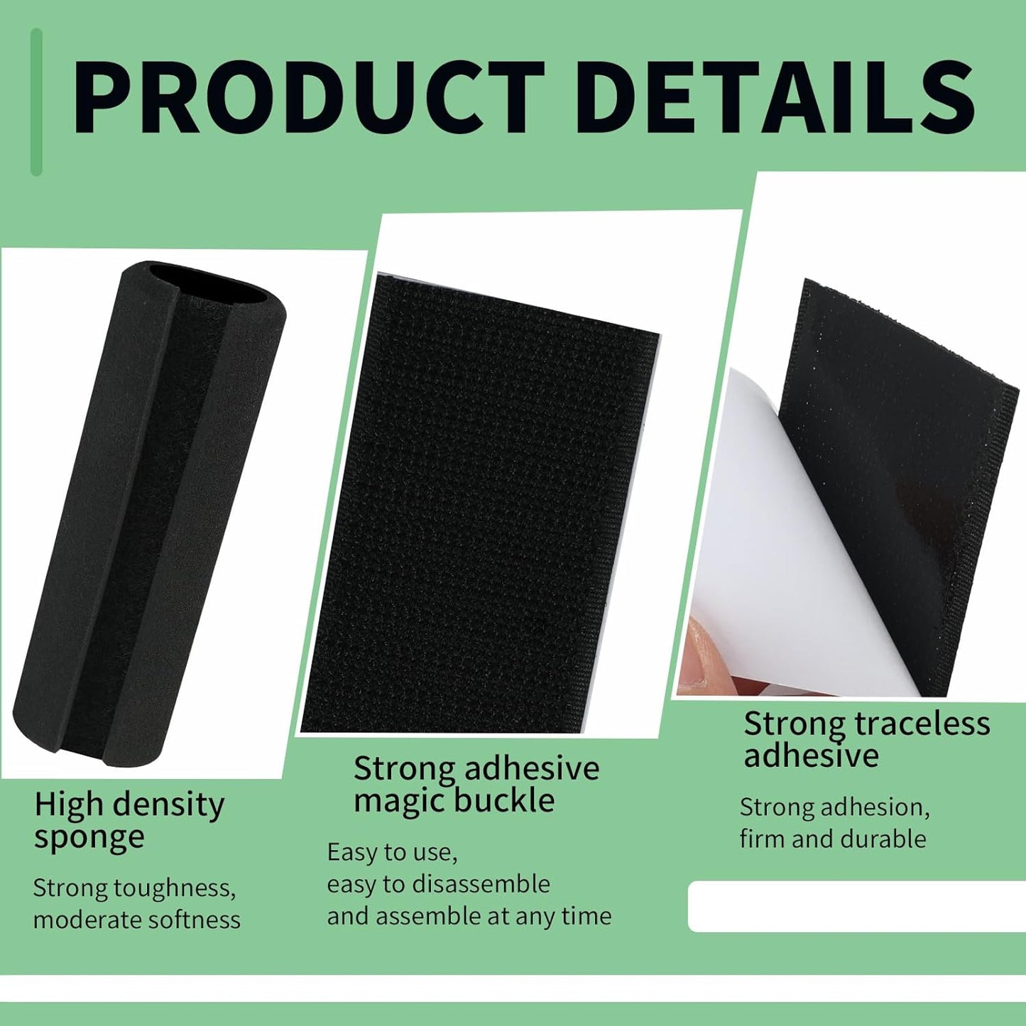 6 Pcs Universal Foam Handle Grips, 4.25 Inch NBR Rubber Foam Grip Wrap for Comfortable Handle Covers, Soft Buffer Tube Pad for Fitness, Bicycle, Garden Tools, and Exercise Equipment