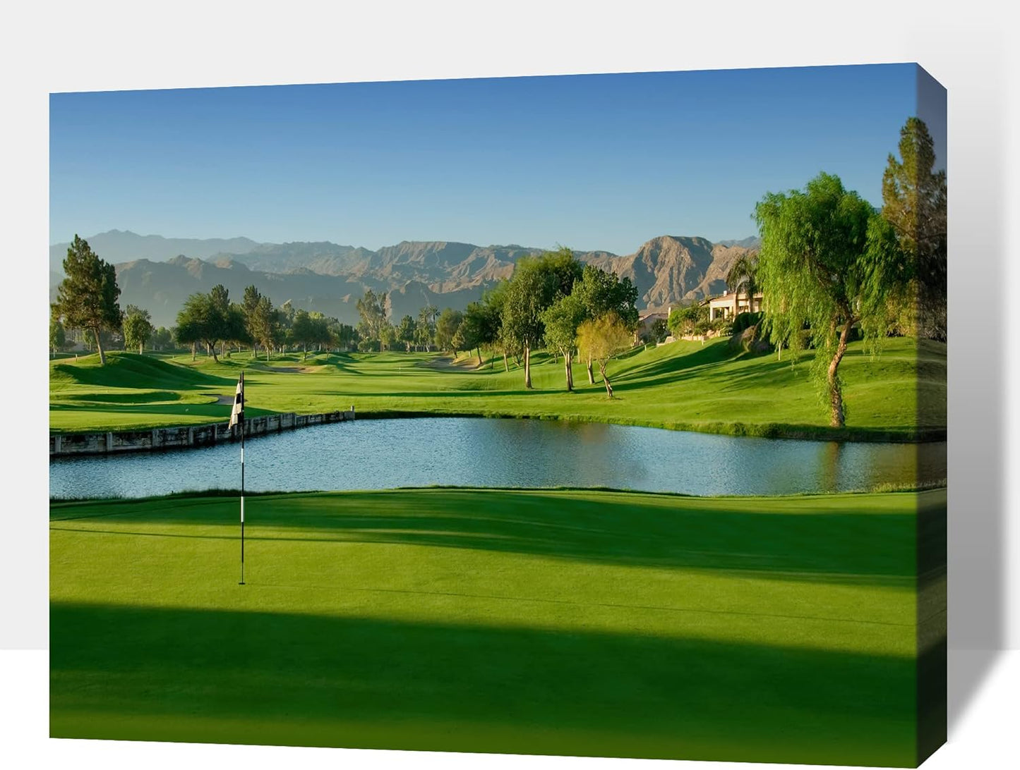 Golf Wall Art, Palm Springs Golf Course Canvas Picture for Living Room Wall Decor, Golf Sports Poster Prints for Gym Home Decoration, Framed Artwork for Office Bathroom Ready to Hang 28x40 Inches