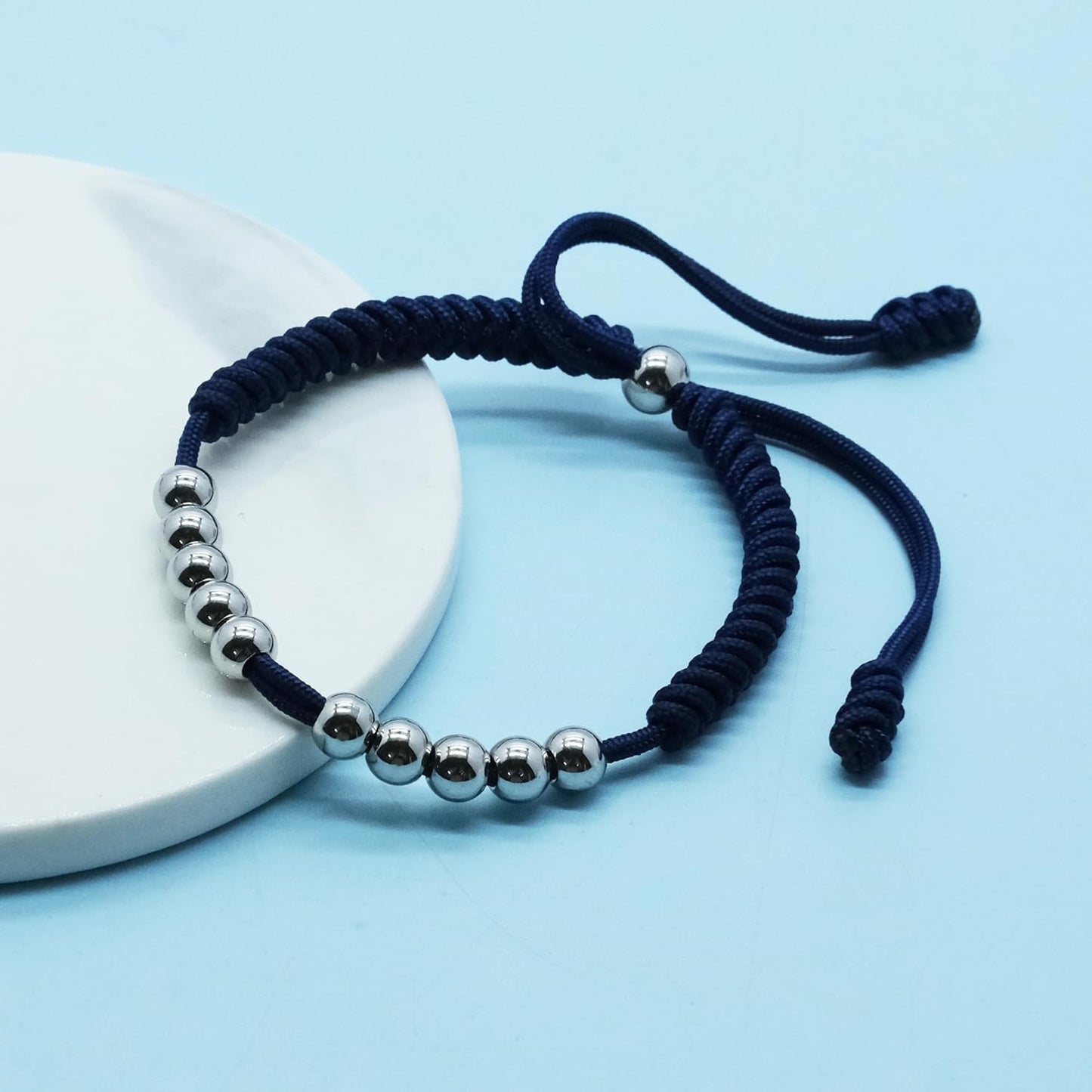 LAMIBEE Premium Golf Stainless Steel 10 Bead Score Counter Bracelet, Golf Stroke Count Bracelet, Resizable Easy Adjust Golf Round Scoring Tracker, Durable Stylish Golf Accessory