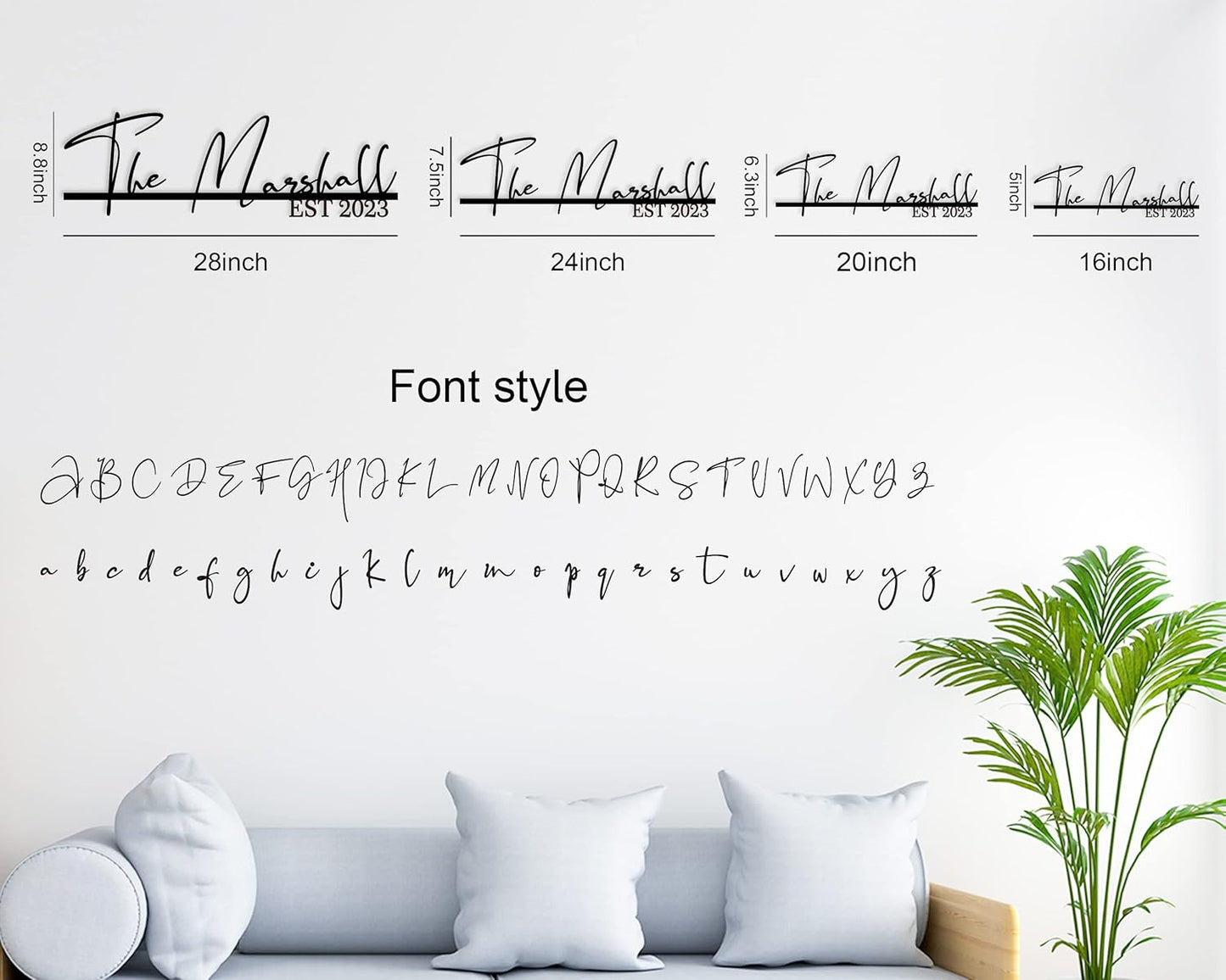 Personalized Family Name Sign, Metal Last Name, Family Established Sign