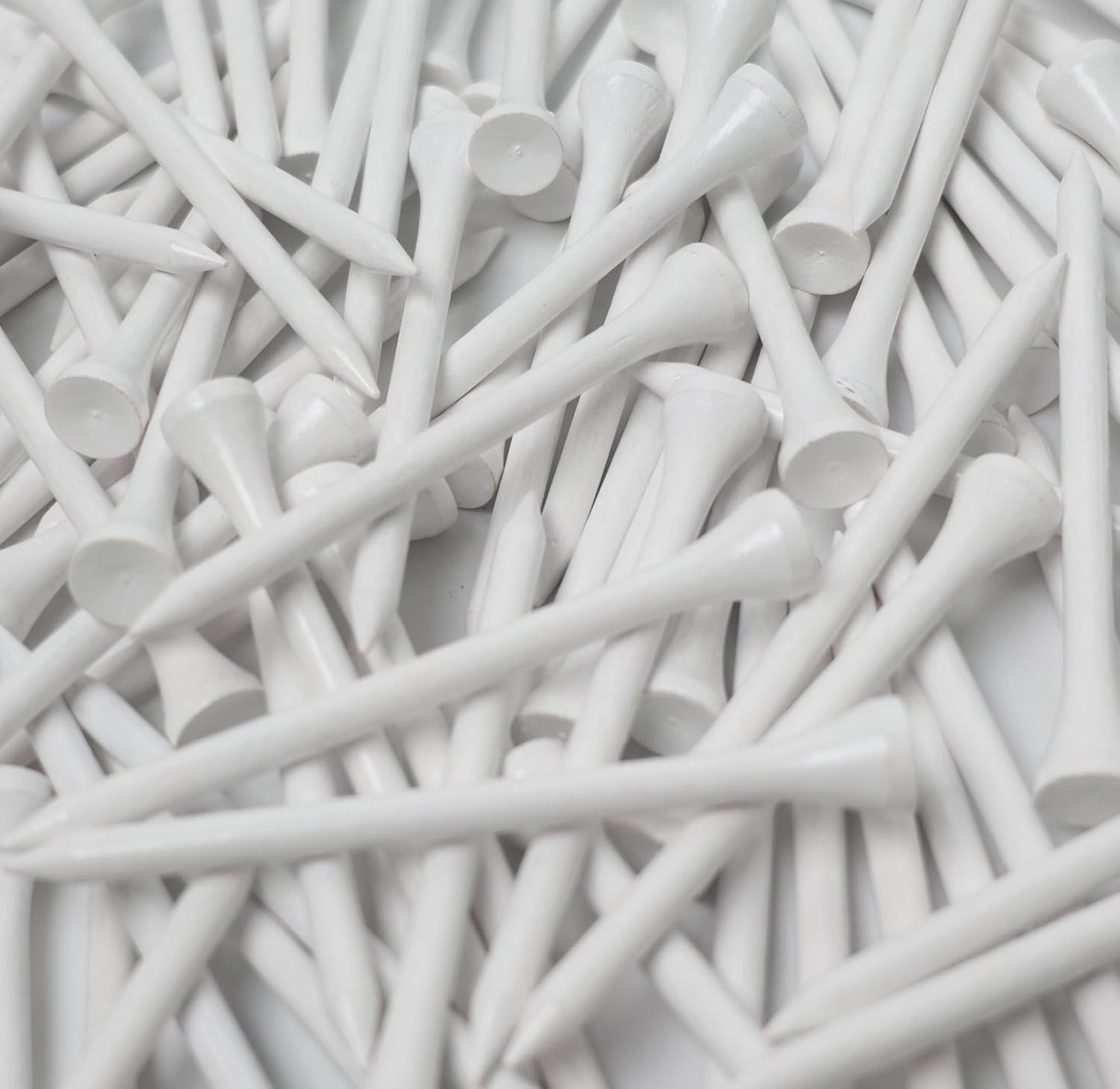 3-¼ inch Pro Wood Golf Tees | 100 Count | Resealable Bag | Natural Sustainable Bamboo Material | Tall White Wooden Tees | Perfect for Every Tee Shot