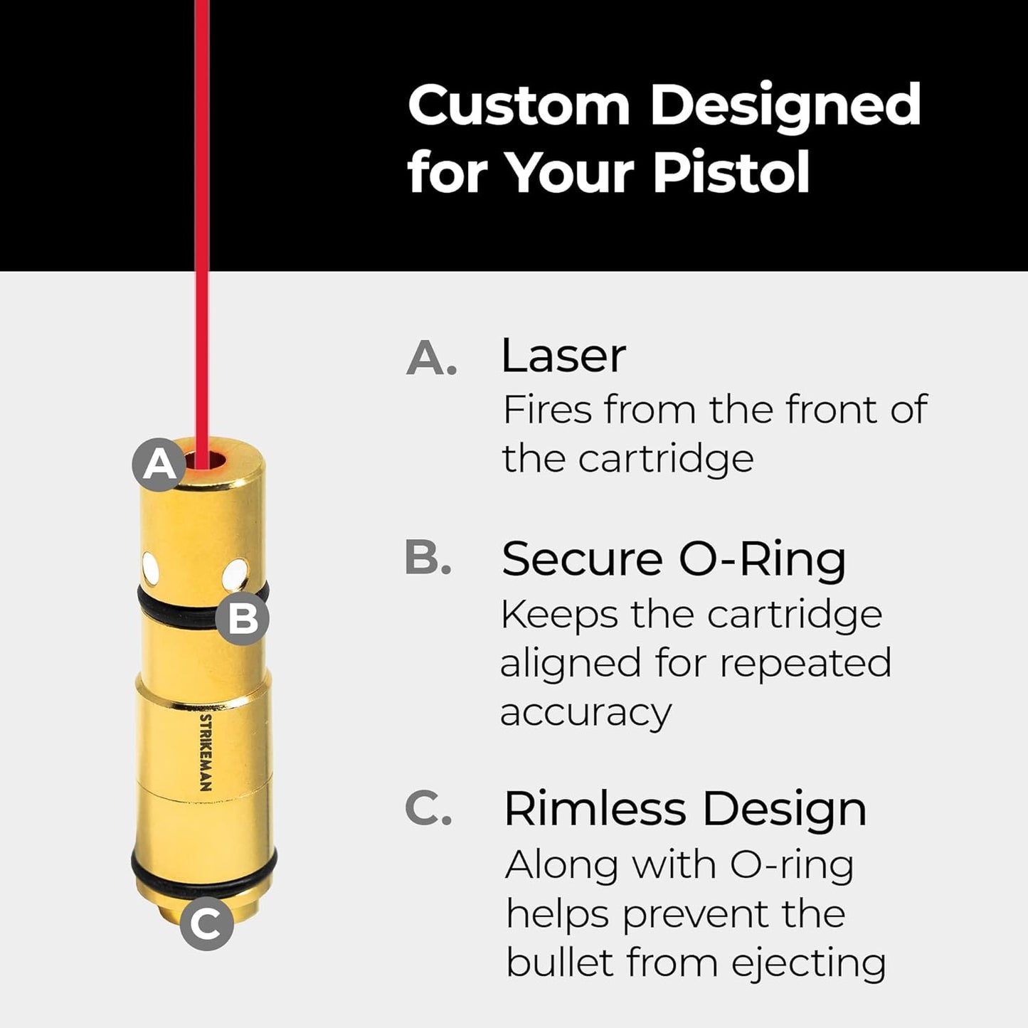 Strikeman .38 Special Dry-Fire Laser Training System - Great for Target Shooting Practice with Pistols - Kit Includes Access to Updated App (No Subscription Needed), Cartridge, Target & Phone Holder