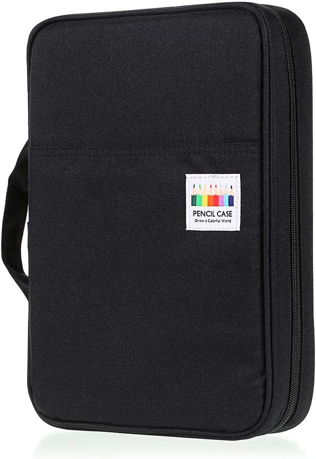 BTSKY Portable Colored Pencil Case - Colored Pencil Organizer Holds 166 Pencils or 112 Gel Pens Large Capacity Zippered Pencil Holder Gel pens