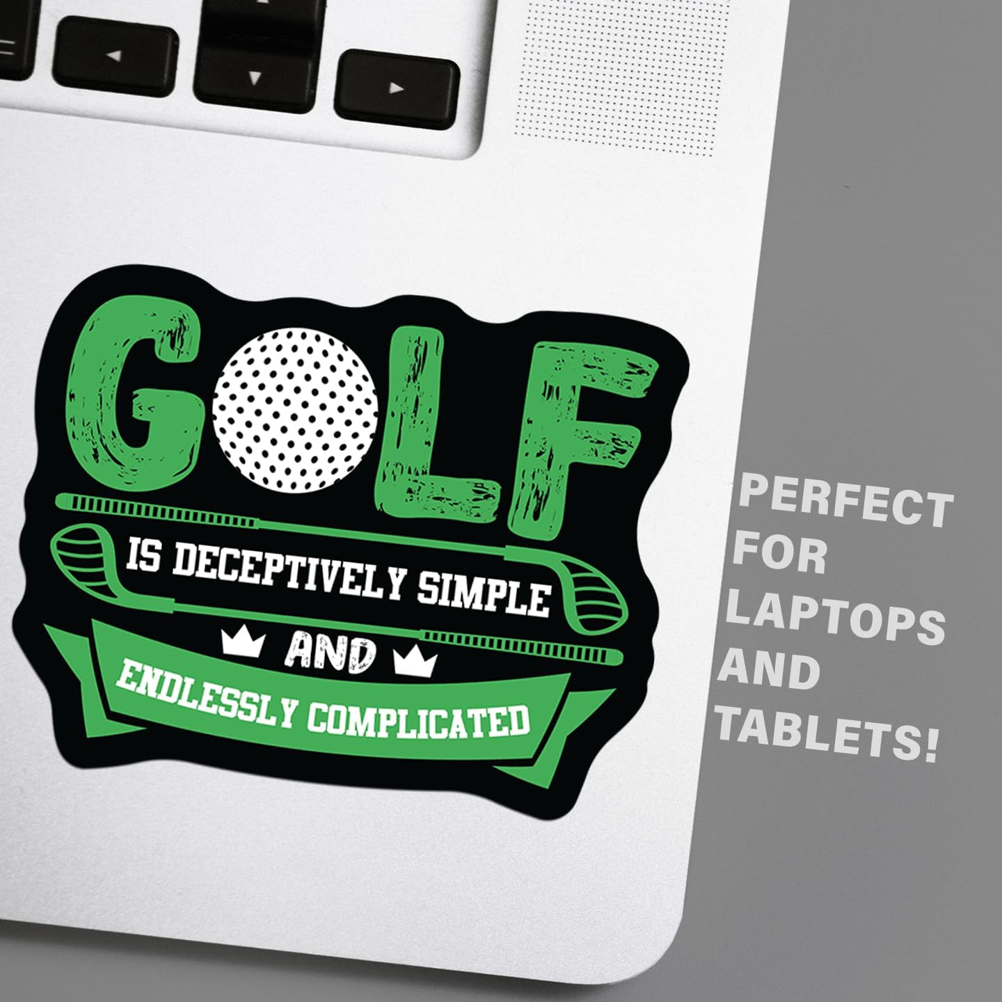 Funny Golf Stickers – Choose from 10 Humorous Designs – Durable Waterproof Vinyl Decals for Cars, Golf Carts, Laptops, Windows, Bumpers & More – 5 Inch (Simple and Complicated)