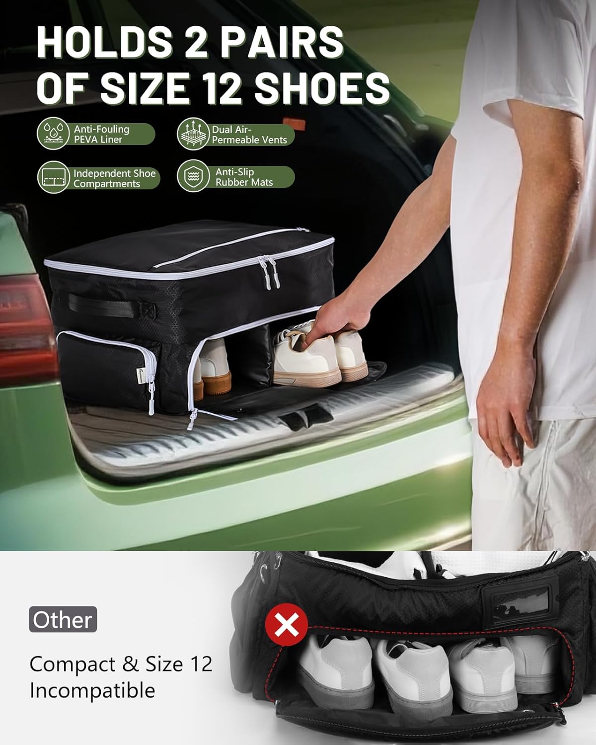 Golf Trunk Organizer, Golf Accessories for Men/Women to Storage Stuff and Gear, Cool Gifts for Golfers, Dad, Him/Her, Birthday or Father’s Day