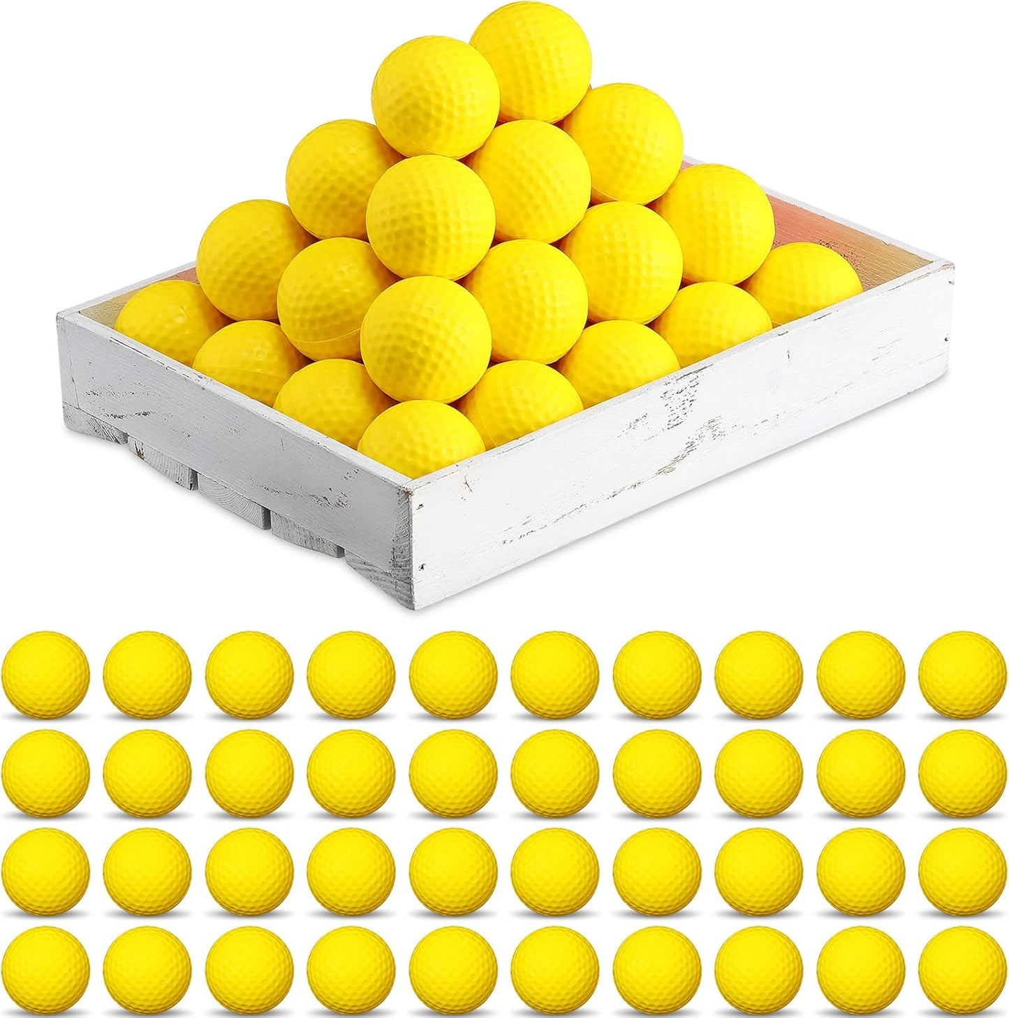 Yilloog 120 Pack Foam Golf Practice Balls Bulk, Soft Foam Balls for Golf Practice, Realistic Feel and Limited Flight Training for Indoor or Outdoor Party