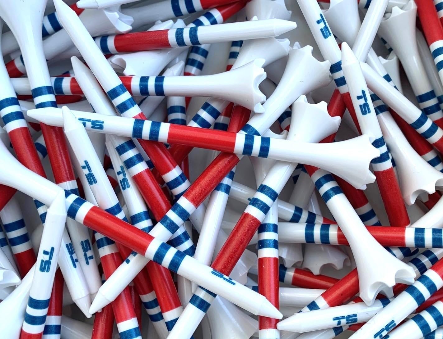 TRUESTRIKE Premium USA Golf Tees – 3¼" or 2¾" Durable Plastic Performance Tees (100 Pack) – Made in USA – Bulk Value Pack