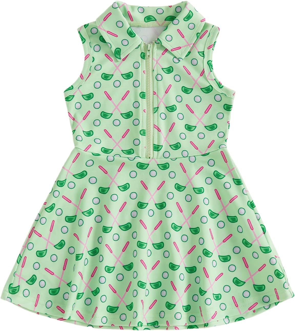Little Girls Mardi Gras Outfit Toddler Sleeveless A Line Sun Dress Kids Zipper Party Dresses Spring Summer Clothes