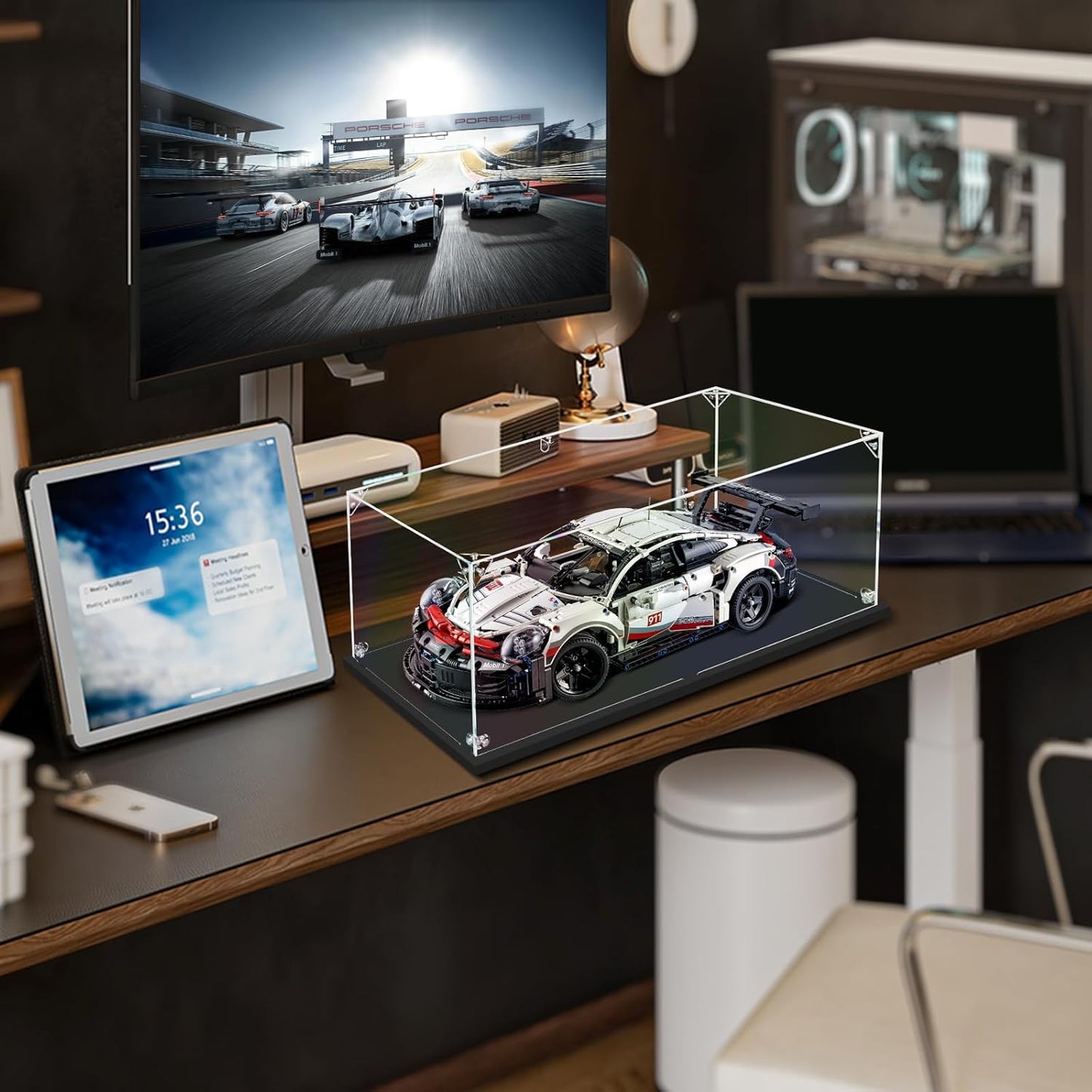 3MM Acrylic Display Case Dustproof Clear Display Box for 1:8 Scale Lego 42143 /42115/ 42056/42171/42096 Thickened Acrylic Box Showcase(24.41x11.81x7.87inch, 1:8)