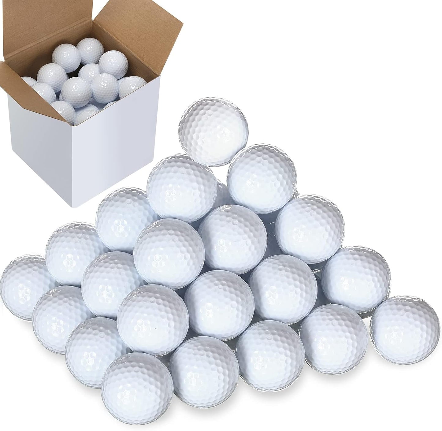 Jerify Practice Golf Balls Bulk 45g Solid Rubber Golf Training Balls High Bounce Performance for Hit Away Swing Driving Range Indoor Outdoor Training